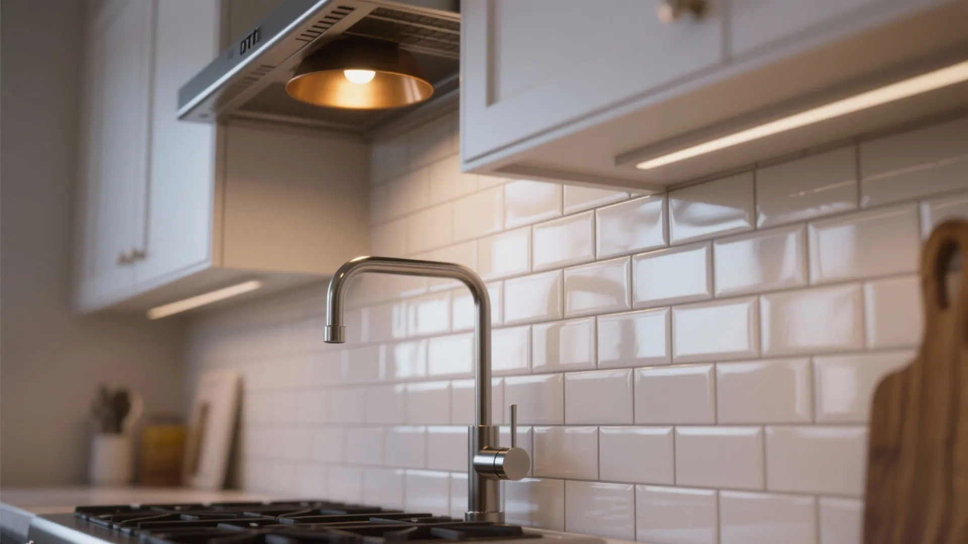 Use reflective finishes and layered lighting