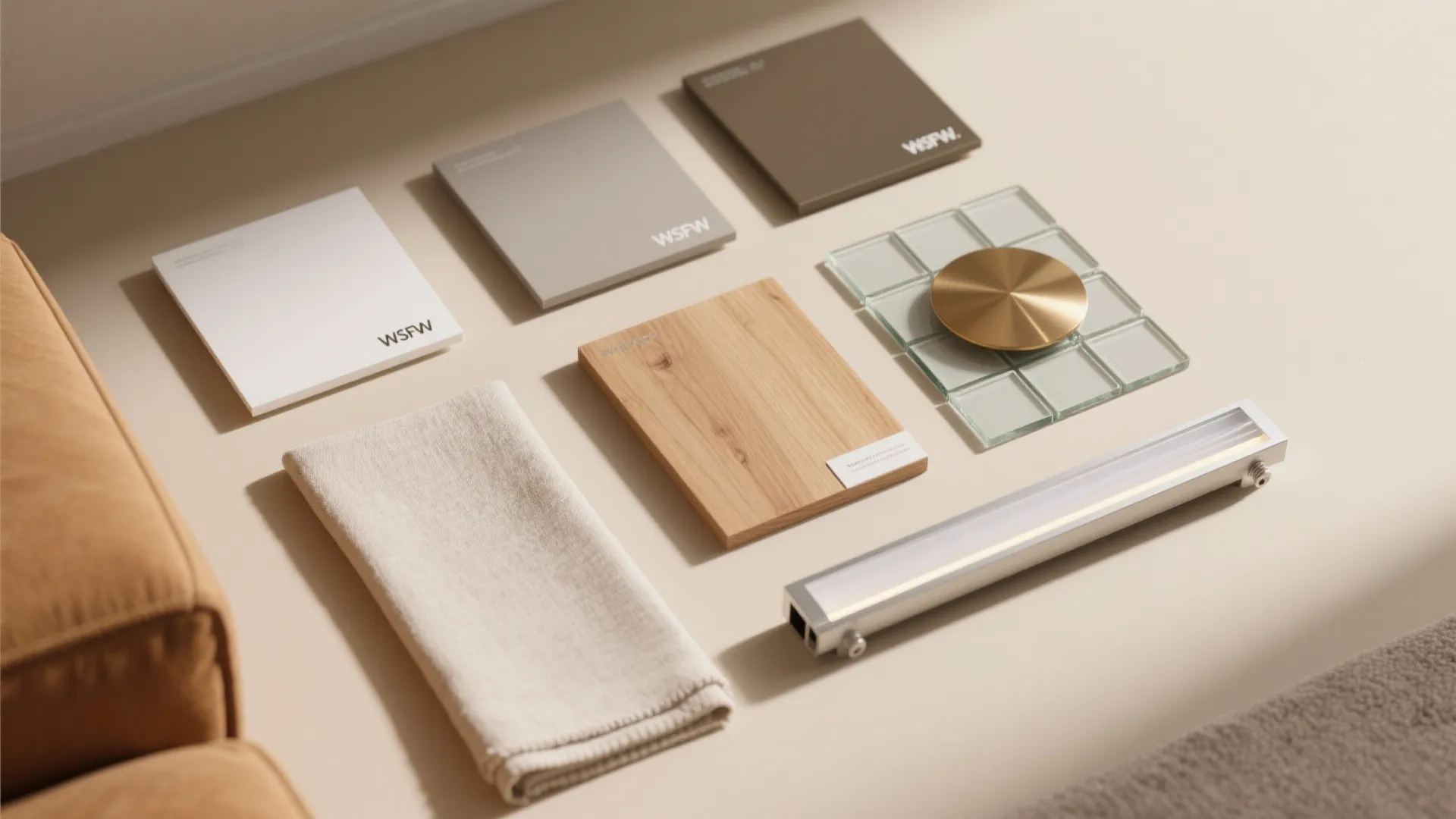 Reflective materials and hidden lighting accents