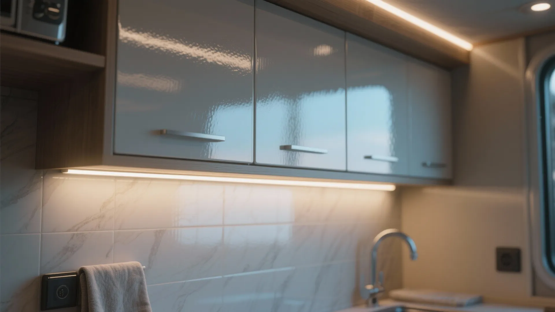 4. Light, reflective finishes and clever lighting