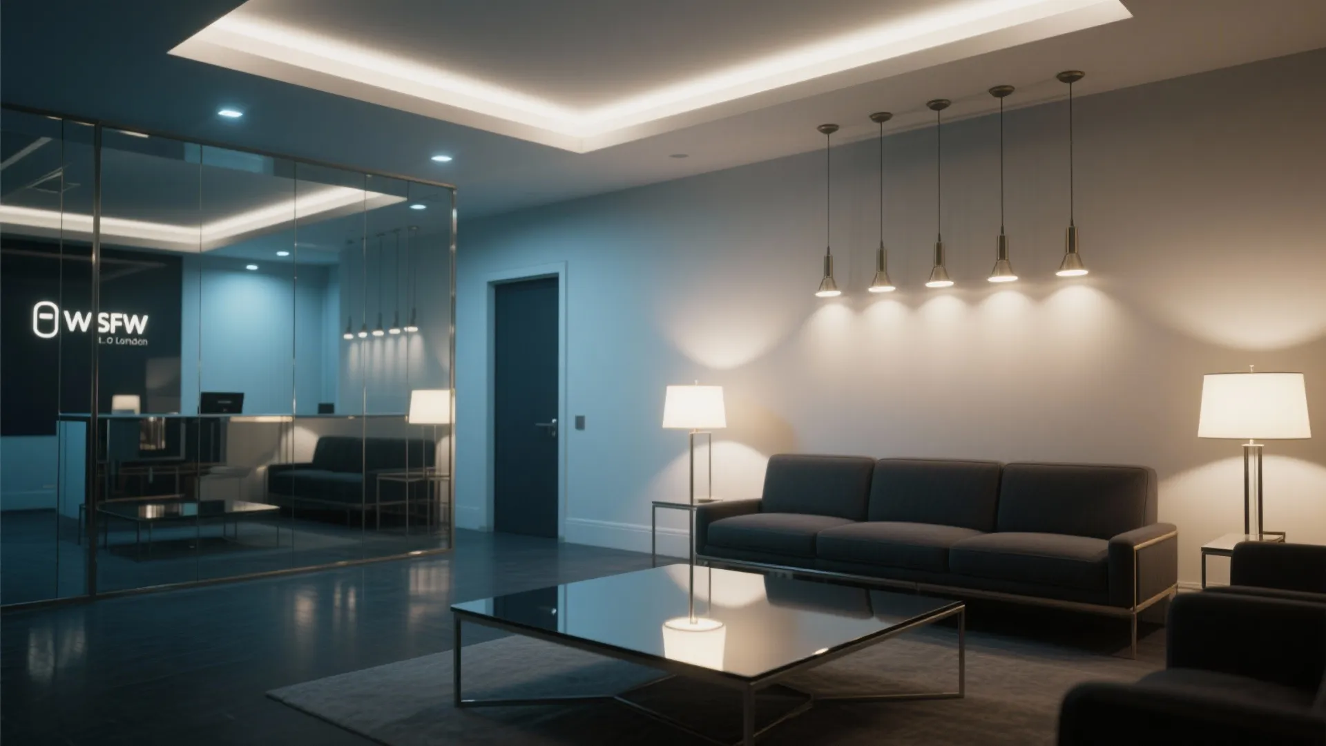 4. Light, reflective finishes and smart lighting