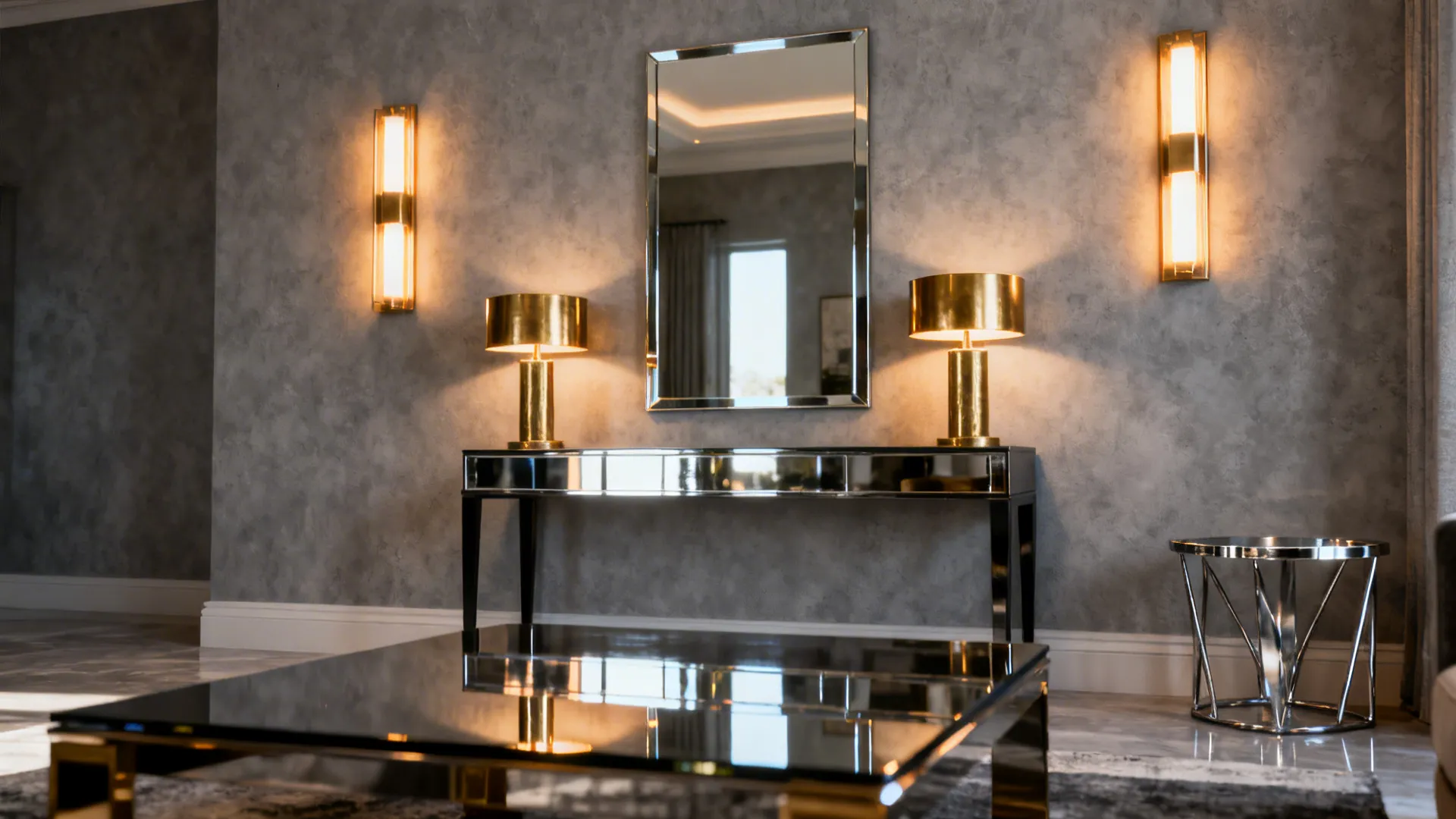 4. Brighten with reflective surfaces and strategic lighting