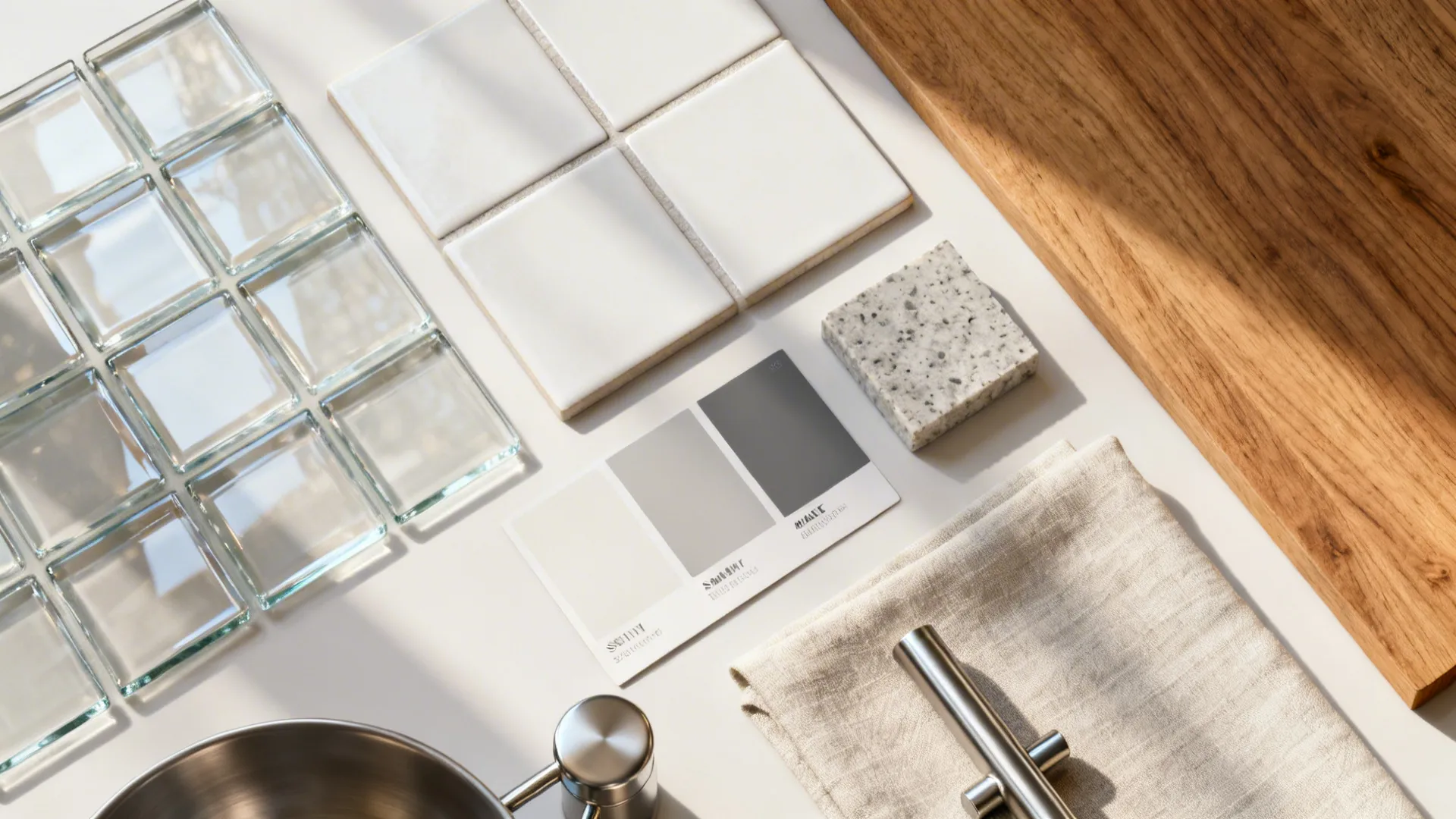 2) Glass backsplash and reflective surfaces to carry light