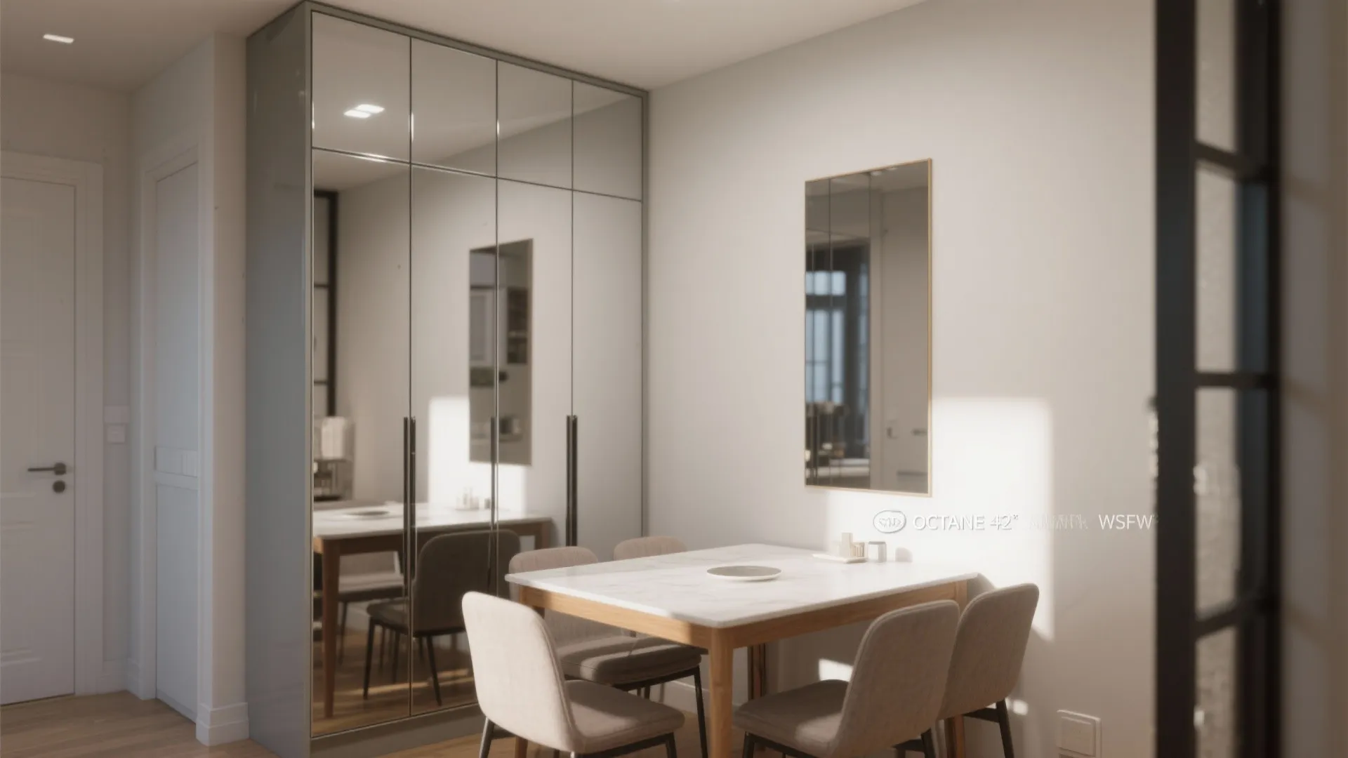 5. Use reflective surfaces and vertical storage to broaden perception