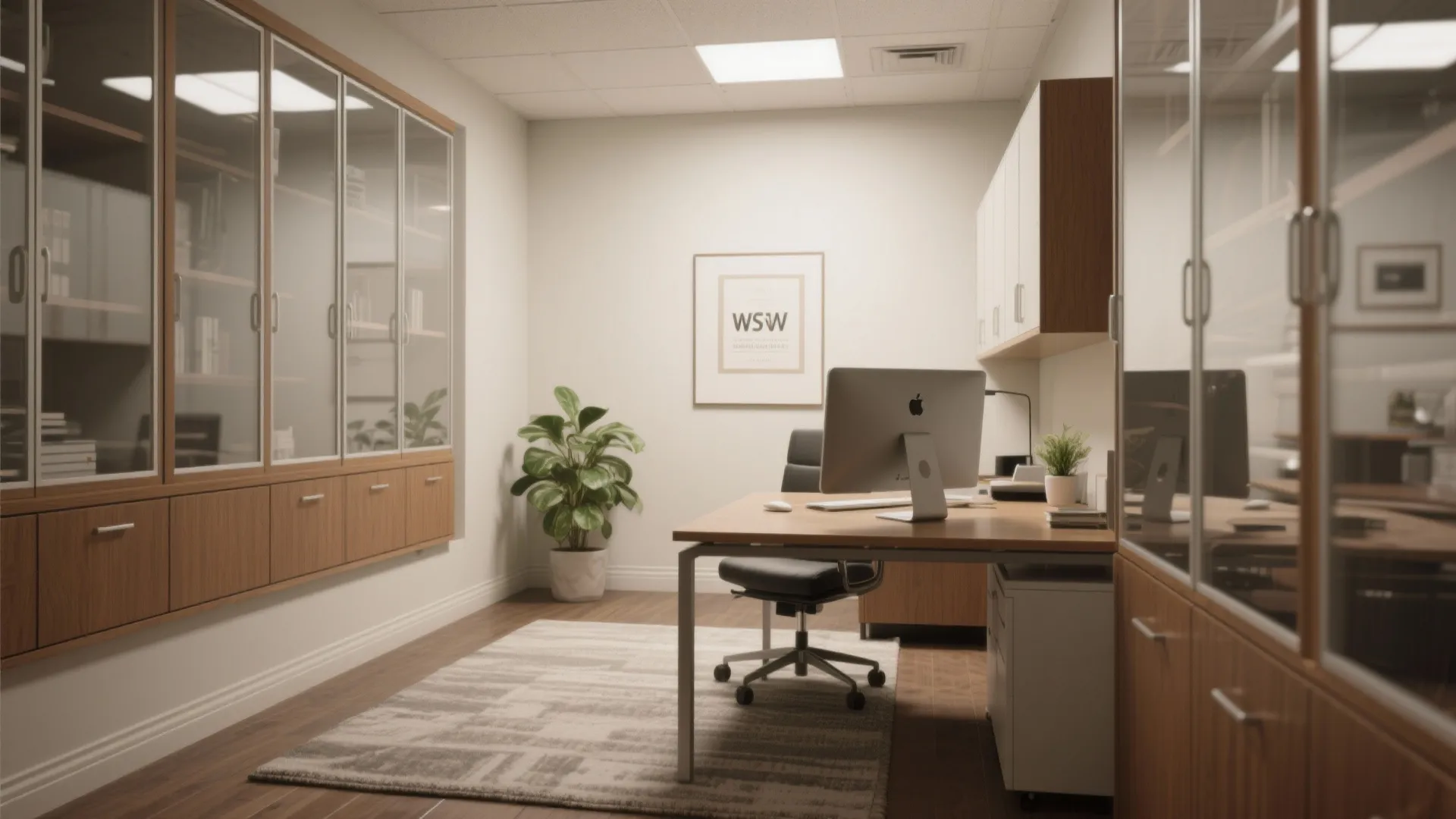 2. Use reflective surfaces and a light palette