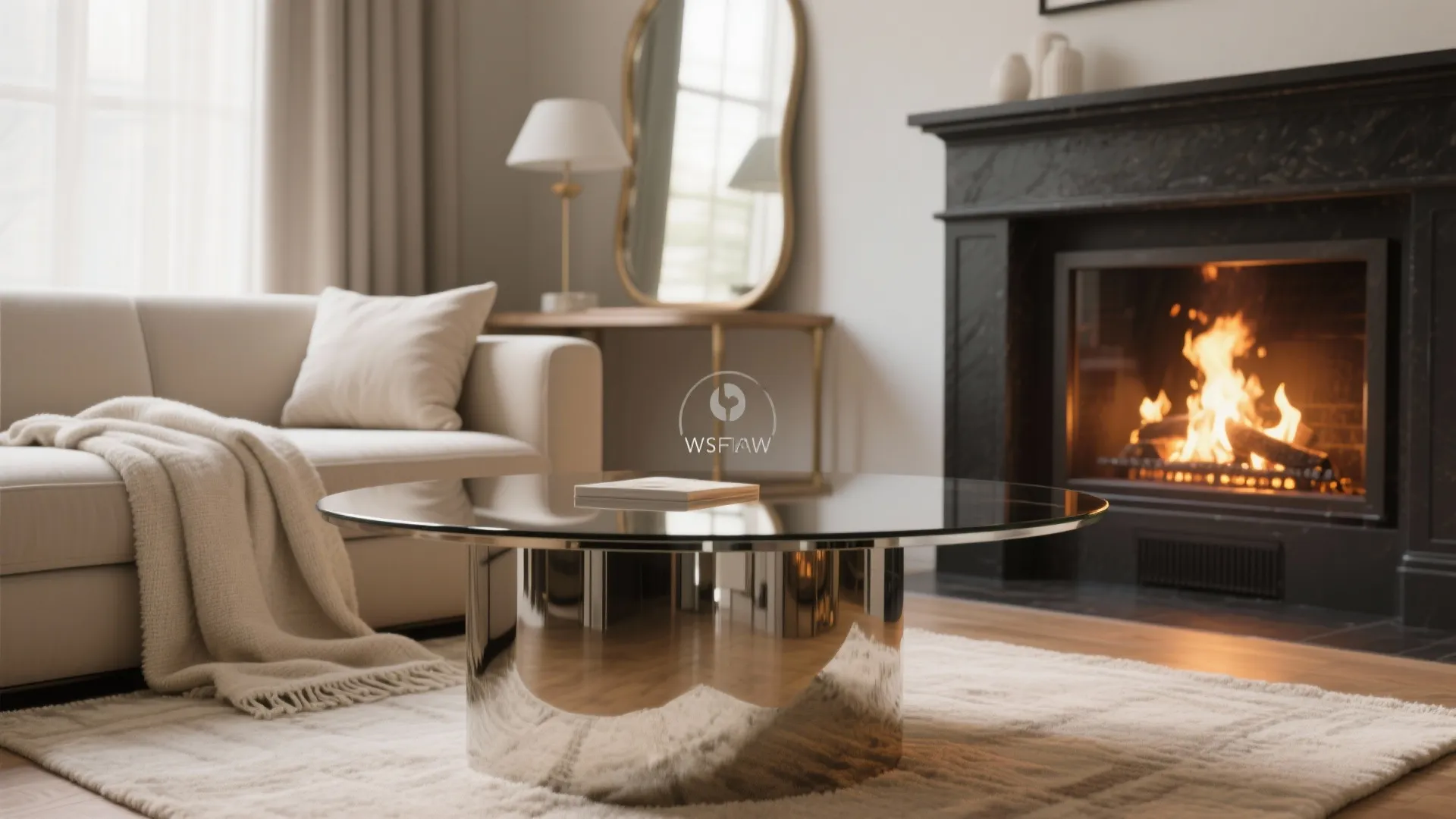 4. Reflective surfaces and textiles to amplify light and warmth