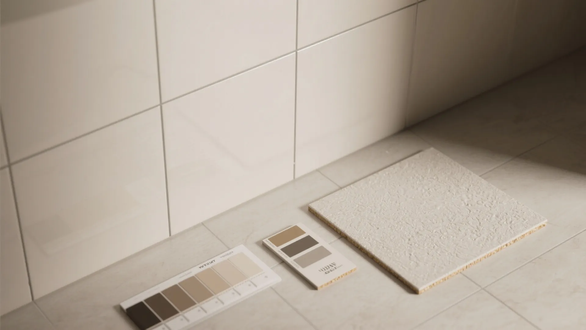 4. Light, reflective finishes and consistent grout