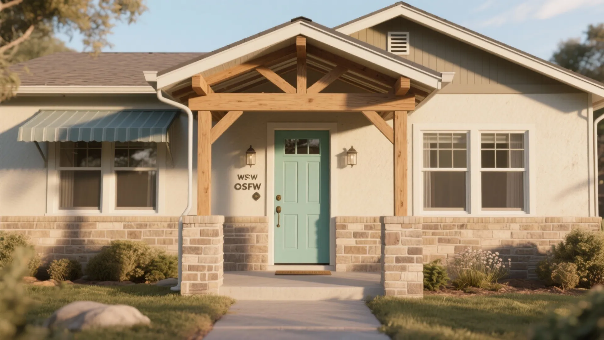 3. Reframe the entry and porch to change the silhouette