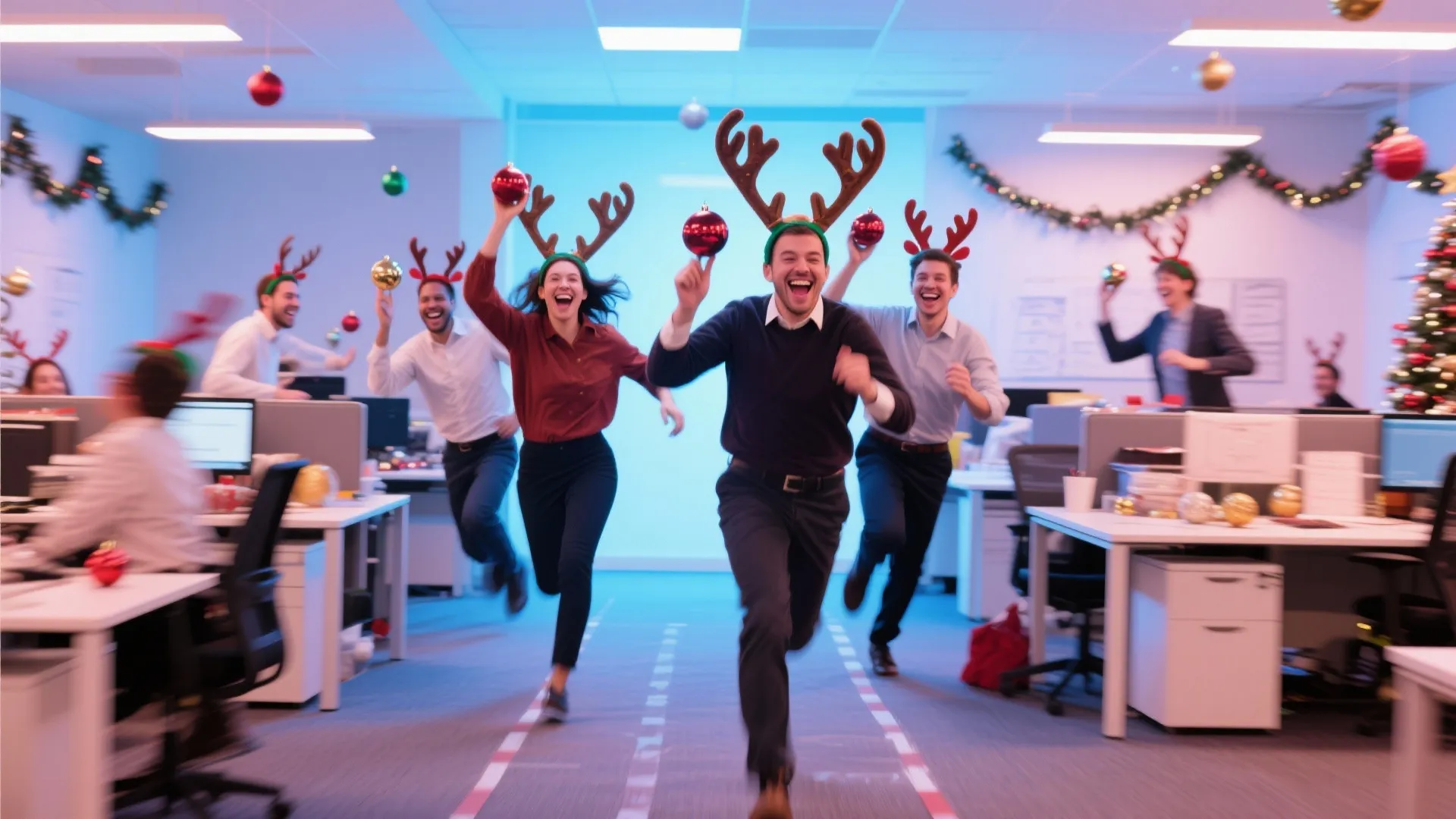 10. Office Reindeer Relay