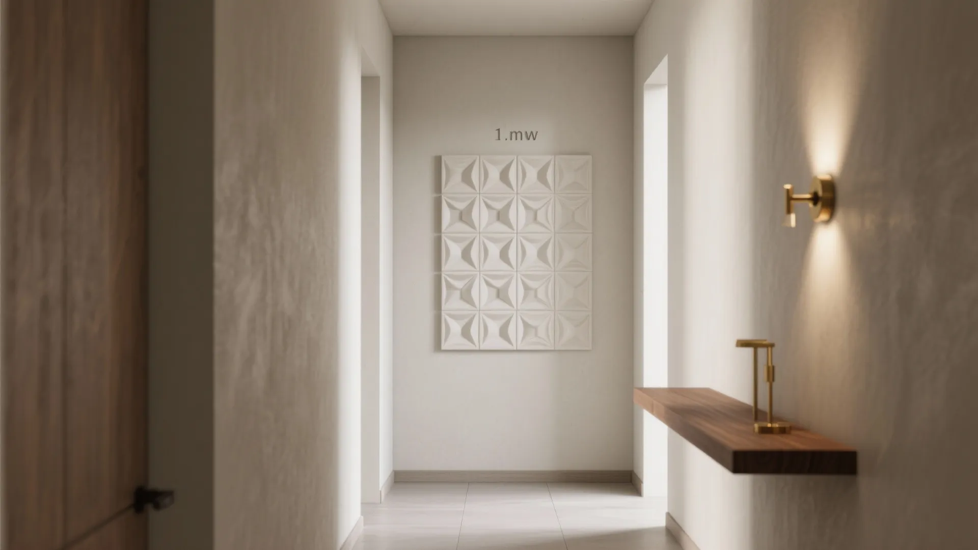 Geometric Relief Wall Tiles as a Feature