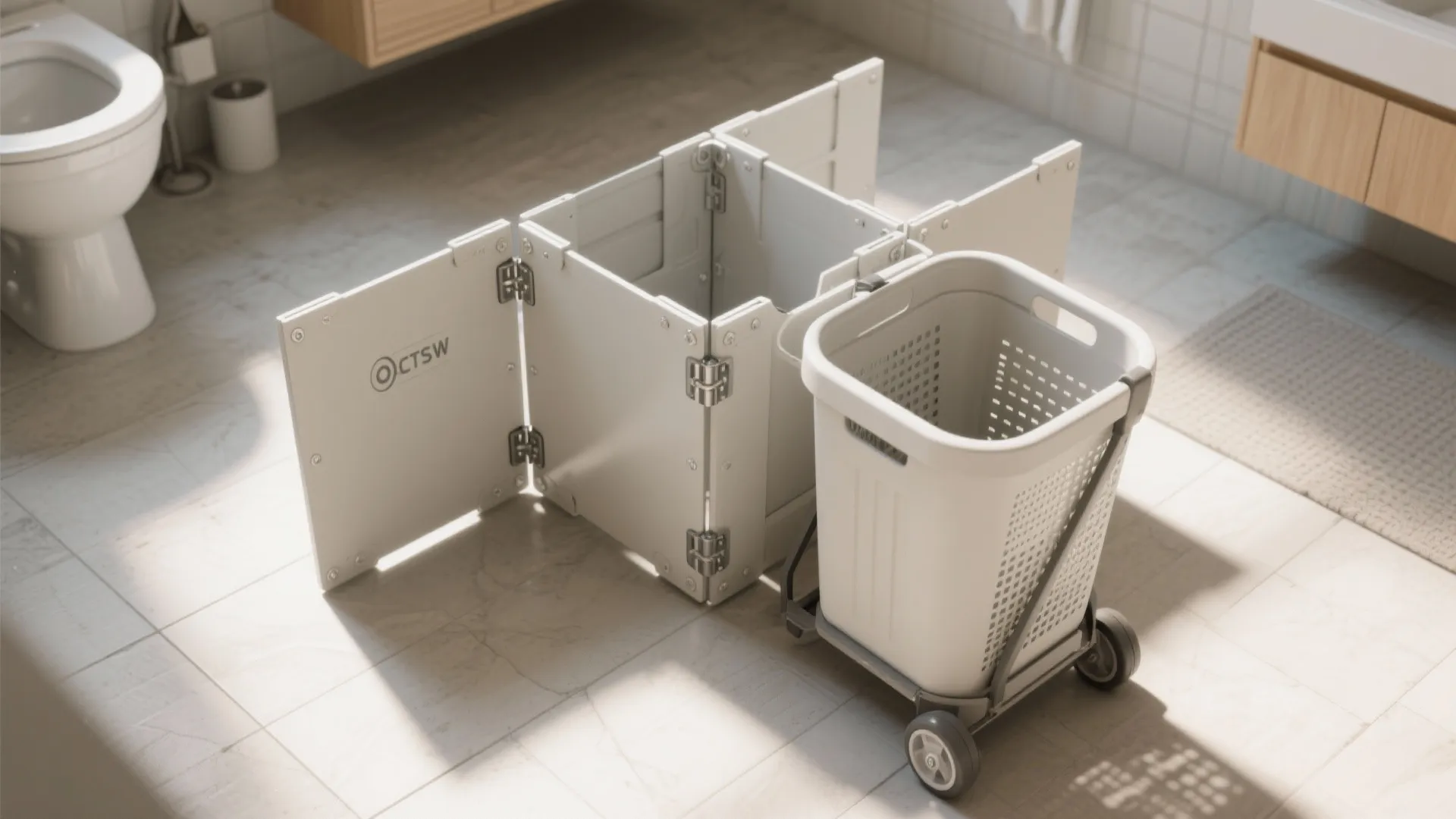 5. Removable DIY Chute That Connects to a Hamper