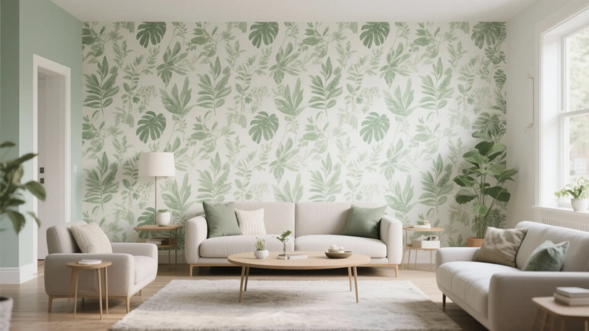 2. Statement Wall with Removable Wallpaper