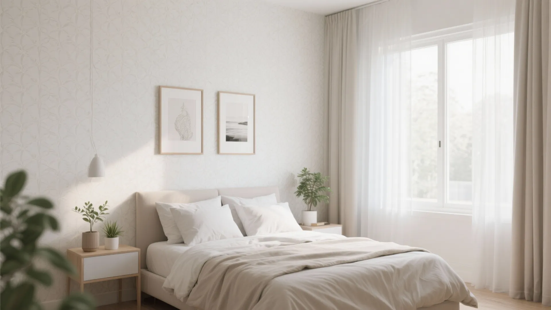 Accent Wall with Removable Wallpaper