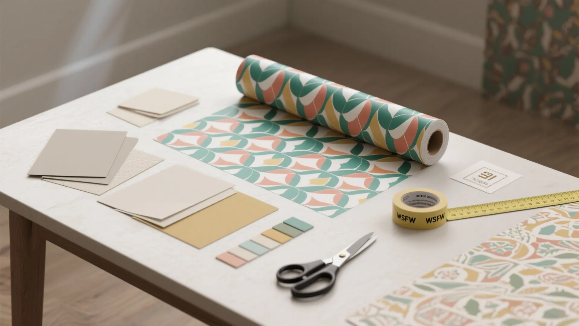 4. Removable wallpaper for pattern play