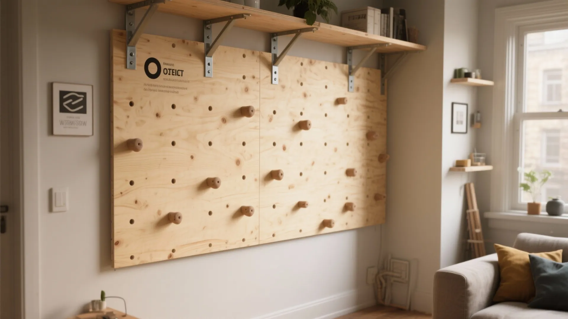 Idea 1: Removable wooden panel—rent-friendly and tidy