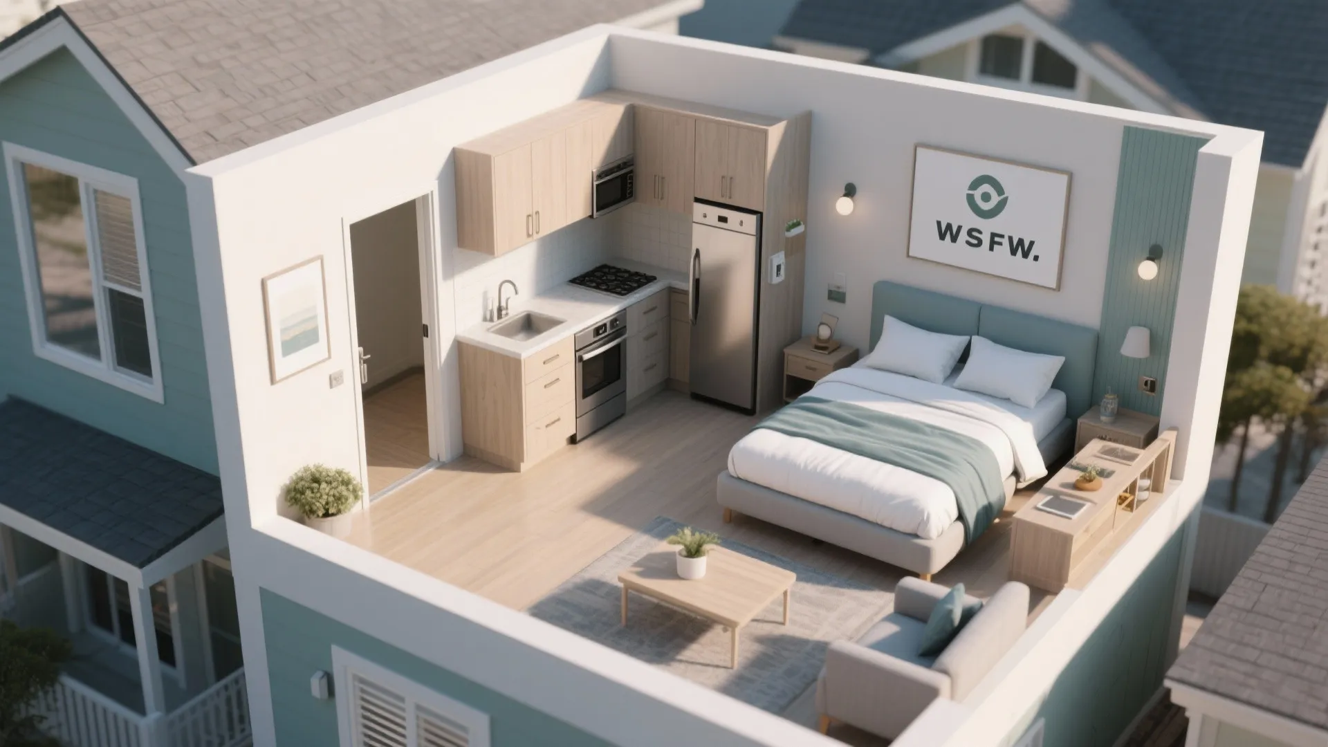 5. Flexible Rental Room for Additional Income