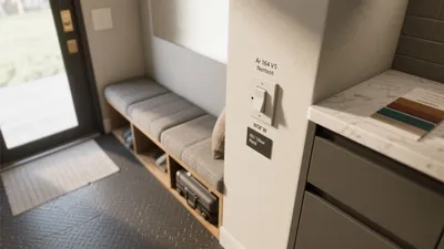 Modern Entryway Bench with Built-In Storage