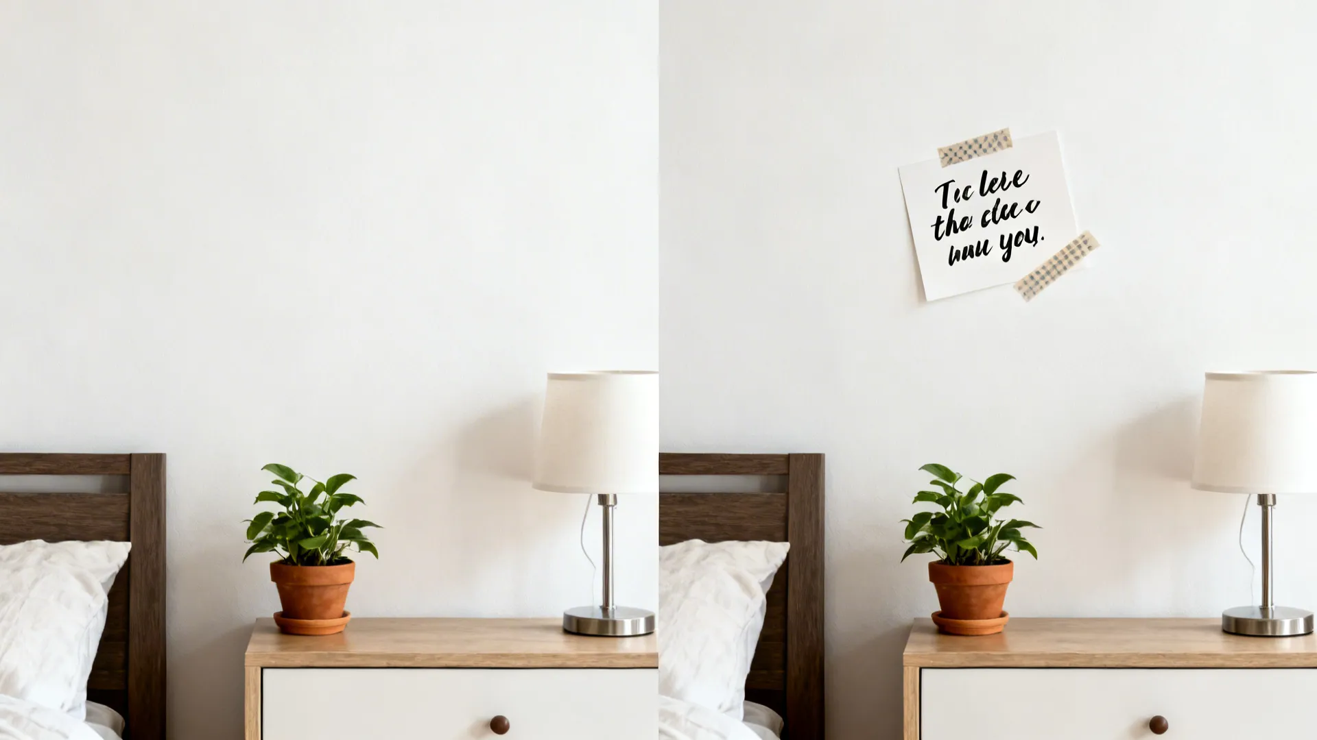 3) Removable decals and washi-framed quotes for renters