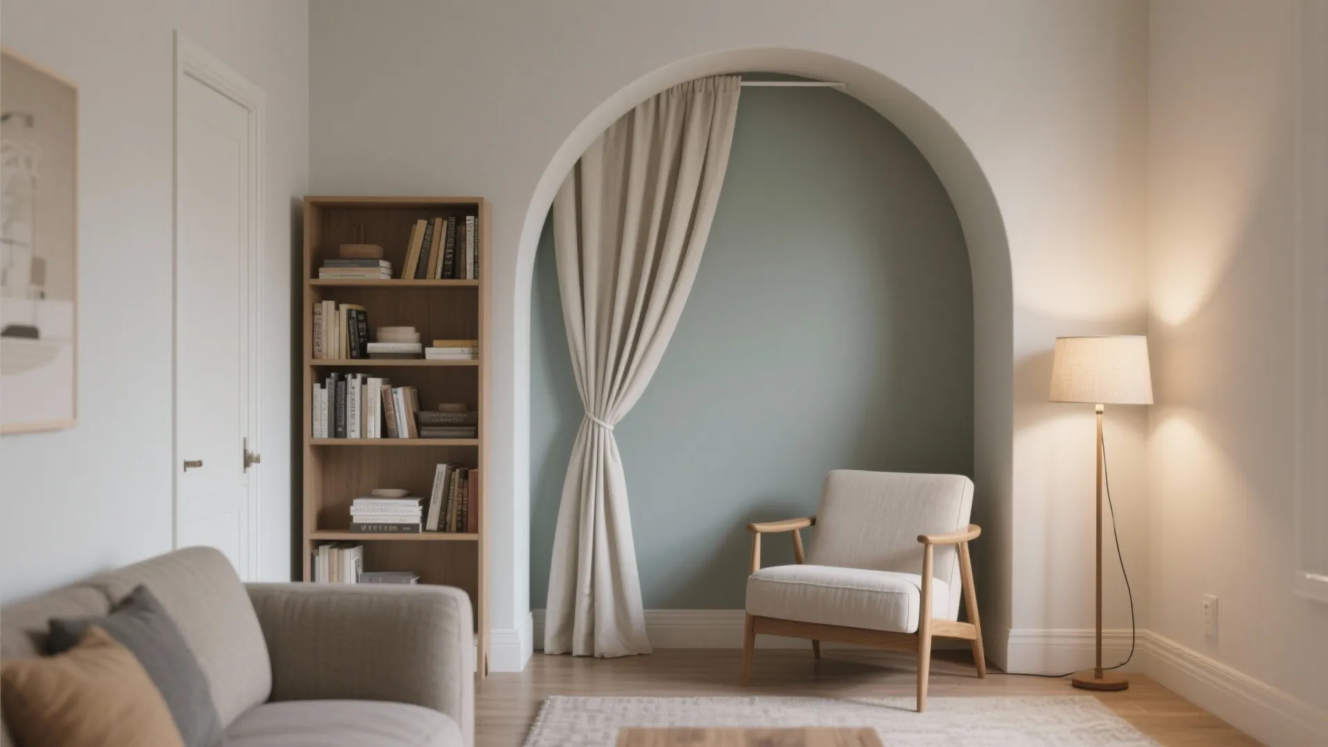 Painted Faux Arch or Fabric Arch for Renters