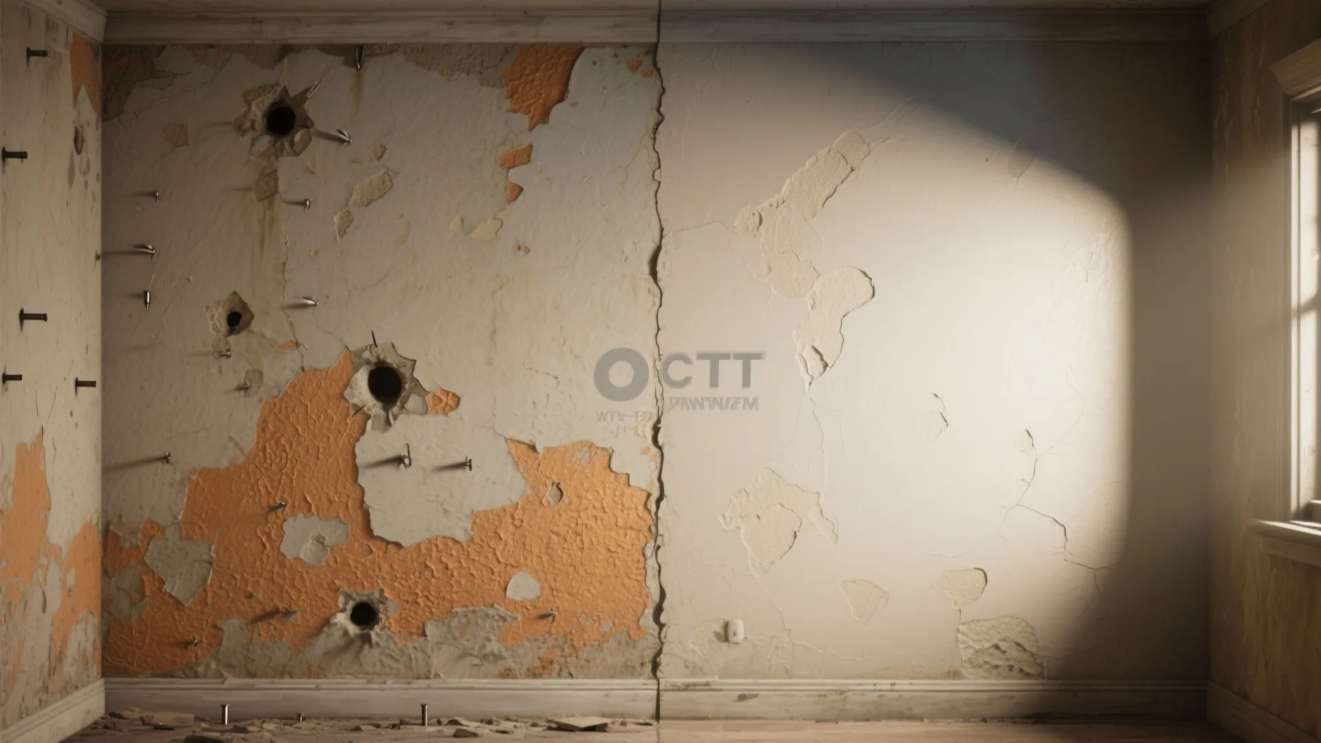 3. Repair and skim: cracks, nail pops and orange peel