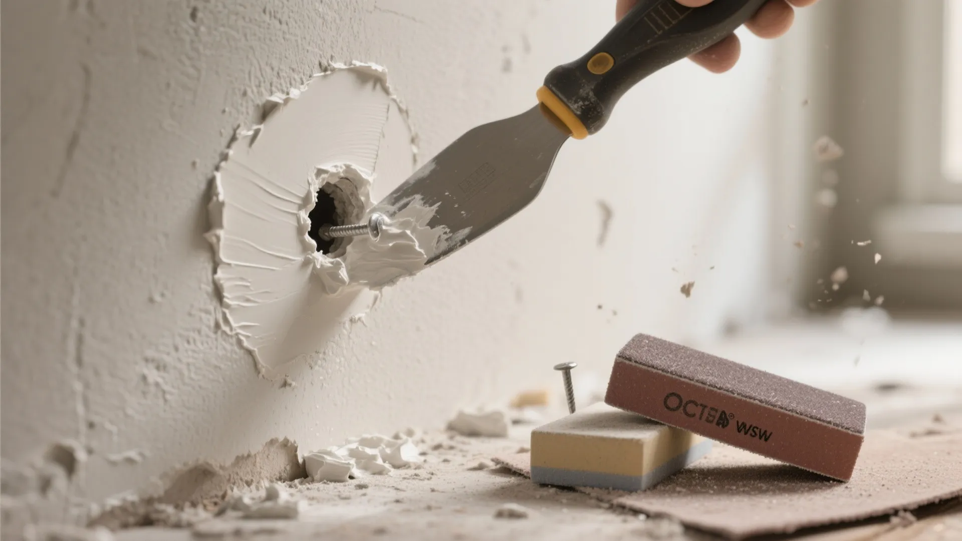 2. Repair holes and sand high spots