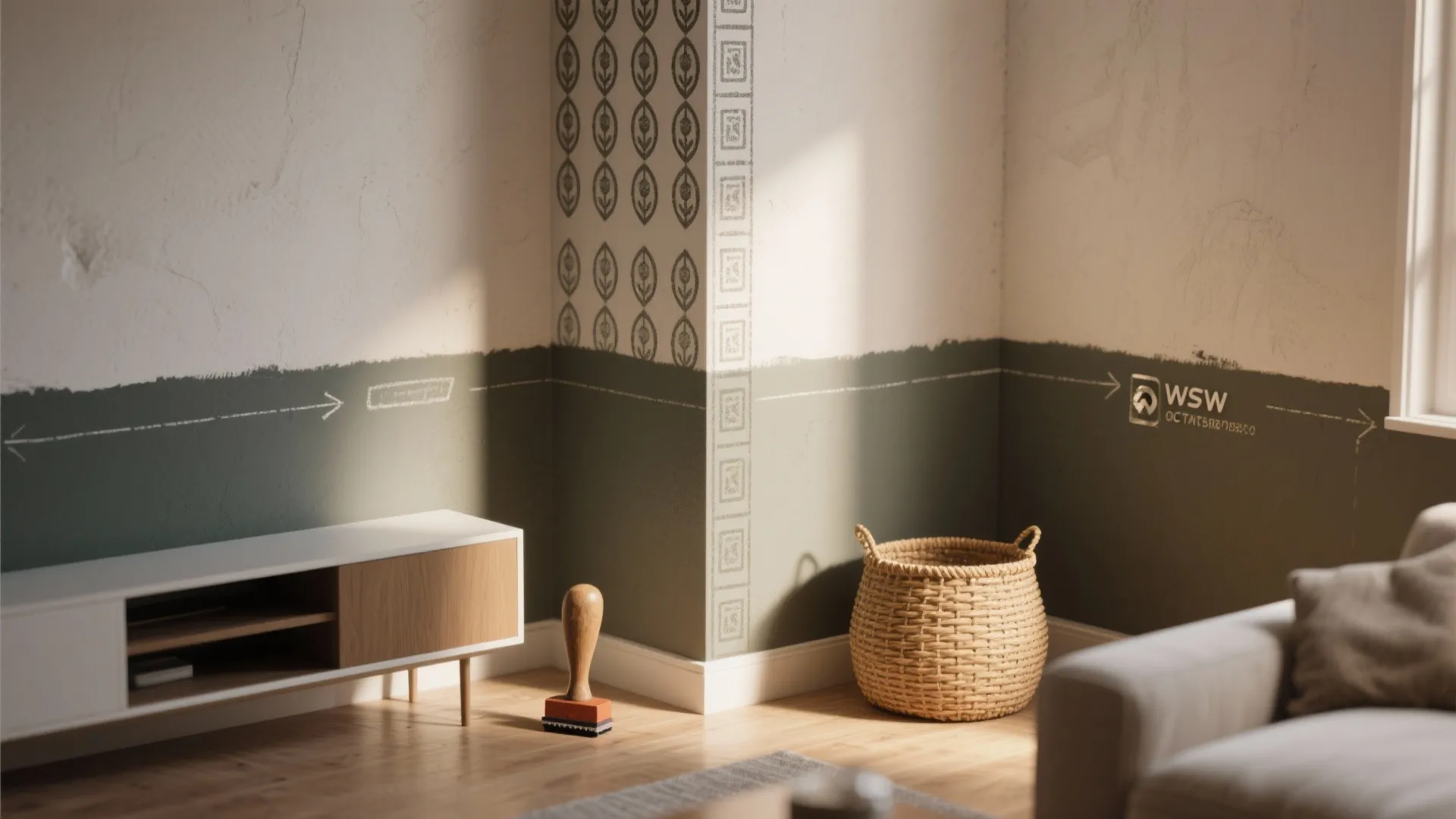 1. Repeat-pattern corner stamp