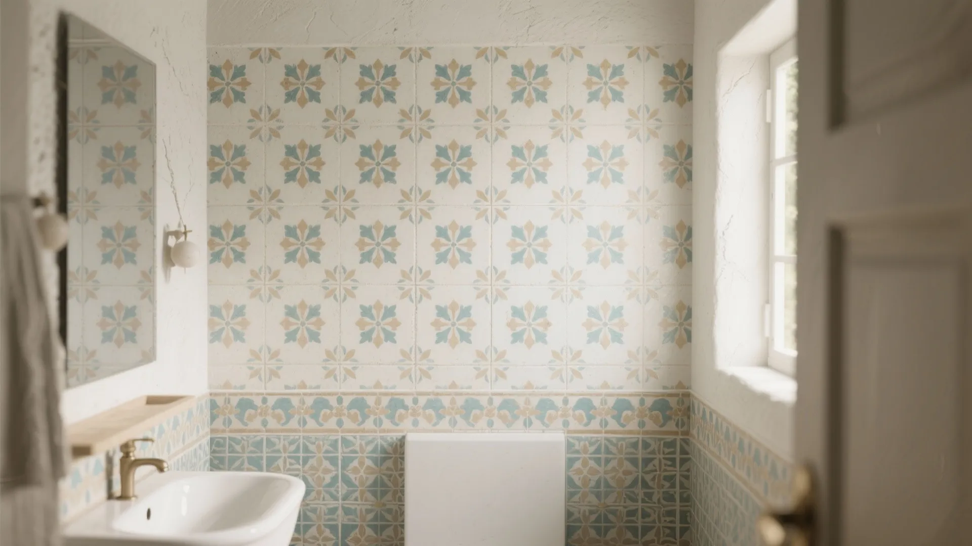 1. Repeat tile pattern for a full accent wall