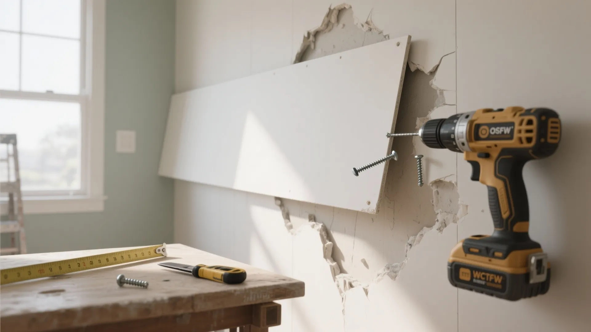 5. Replace the drywall or patch with a new panel