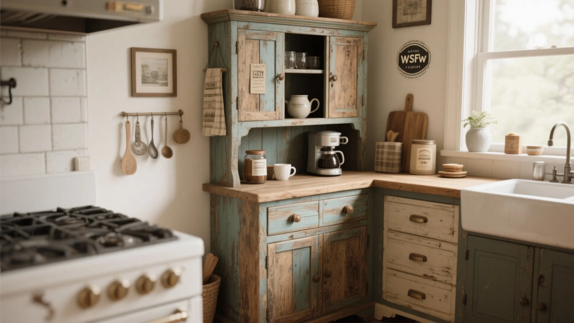 10. Repurposed Furniture as Kitchen Storage