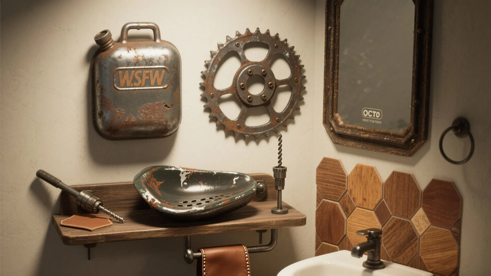 2. Repurposed Bike Parts as Art