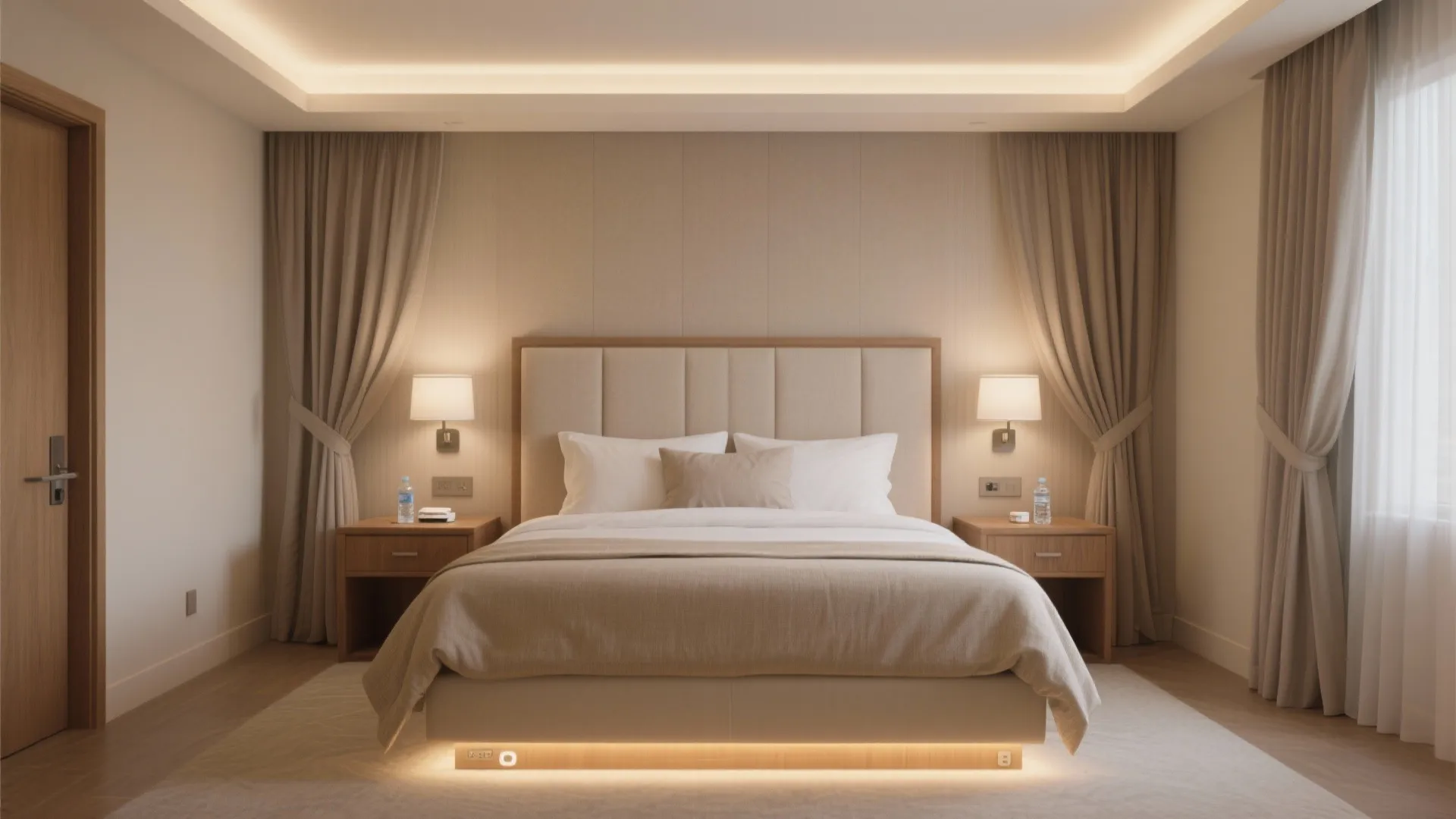 Resort-Calm Bedrooms with Smart Lighting Layers