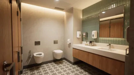 10 Restaurant Bathroom Decorating Ideas