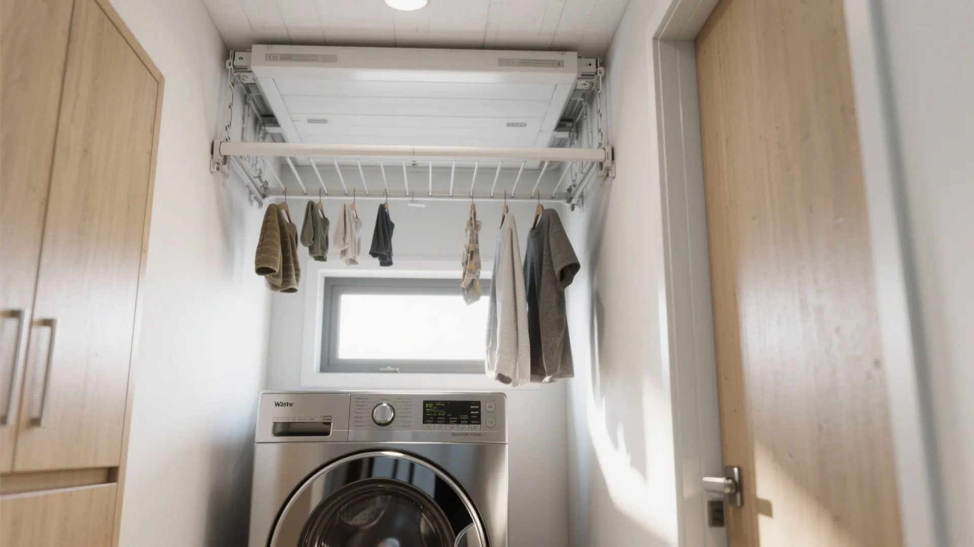 Retractable ceiling drying rack