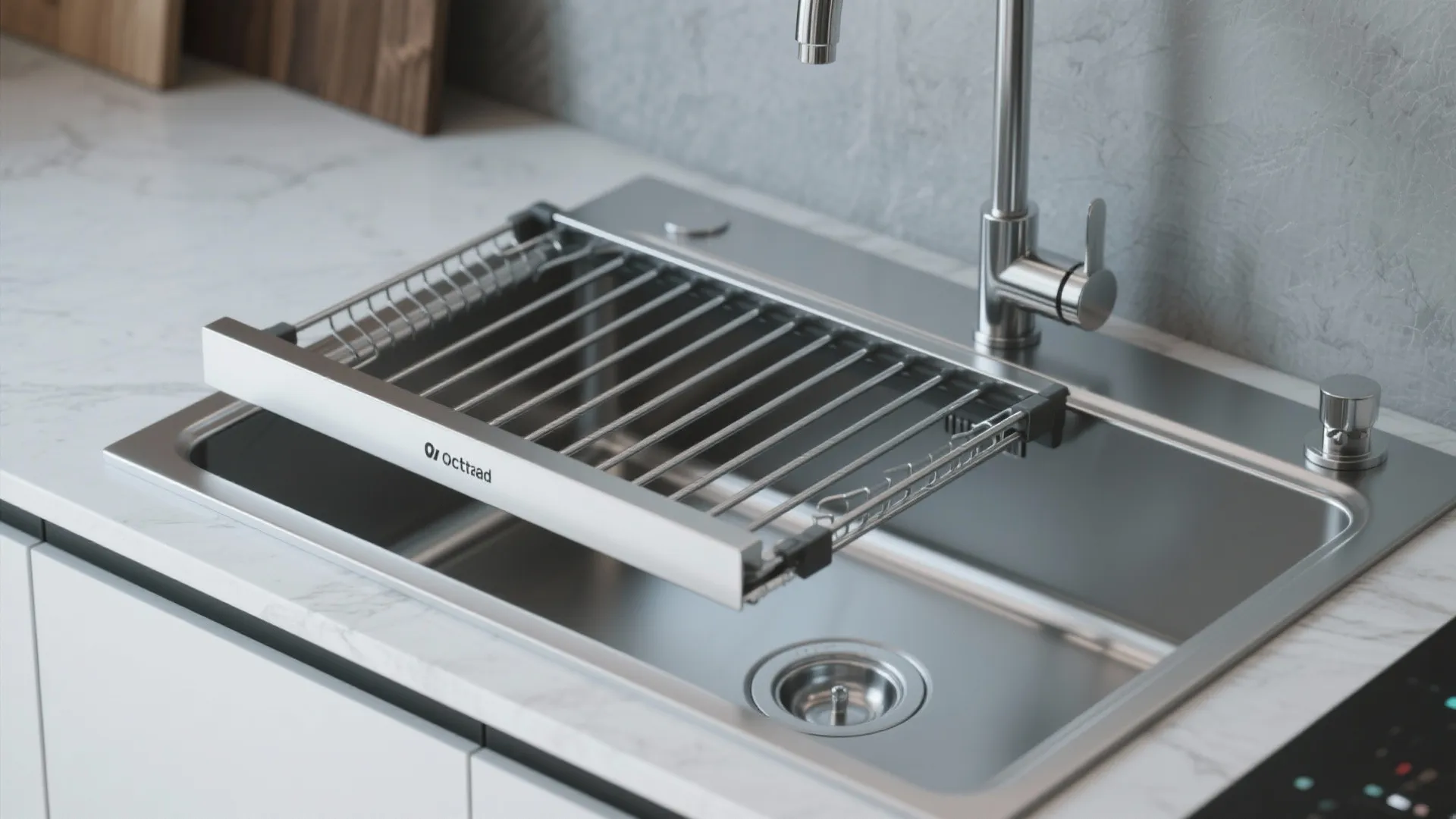 9. Retractable Dish Draining Shelf