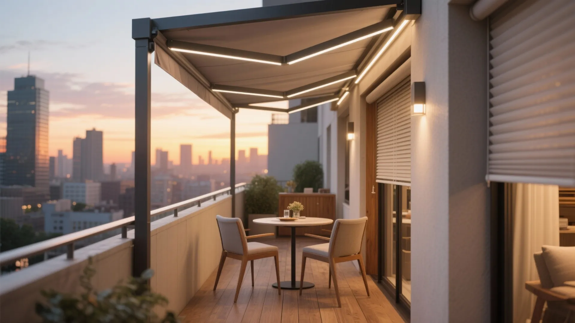 Retractable Pergola with Waterproof Fabric