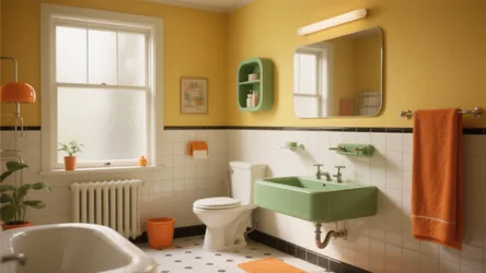 10 Retro 70s Bathroom Ideas