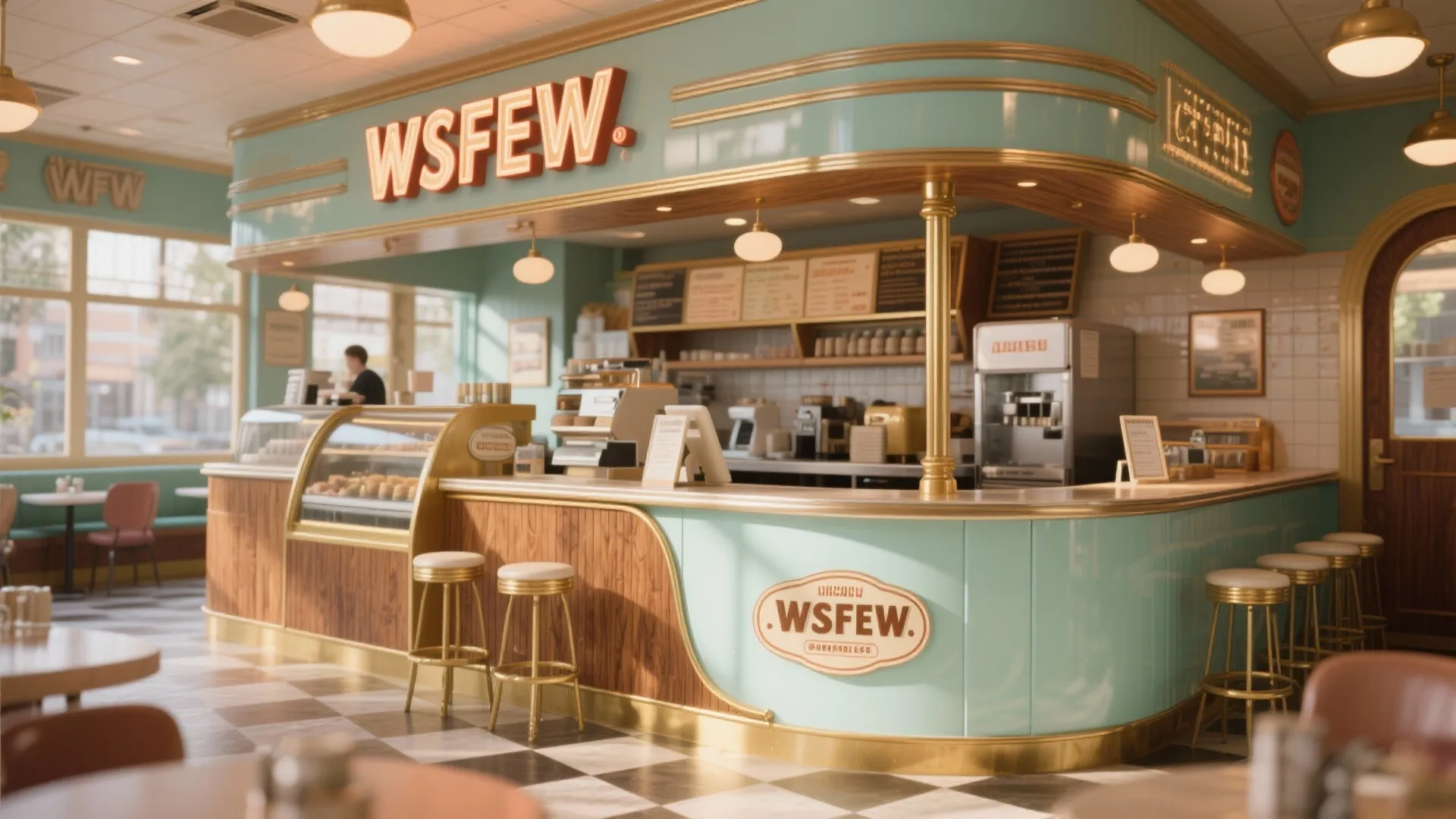 Tip 5: Retro-Inspired Cafe Counter Design