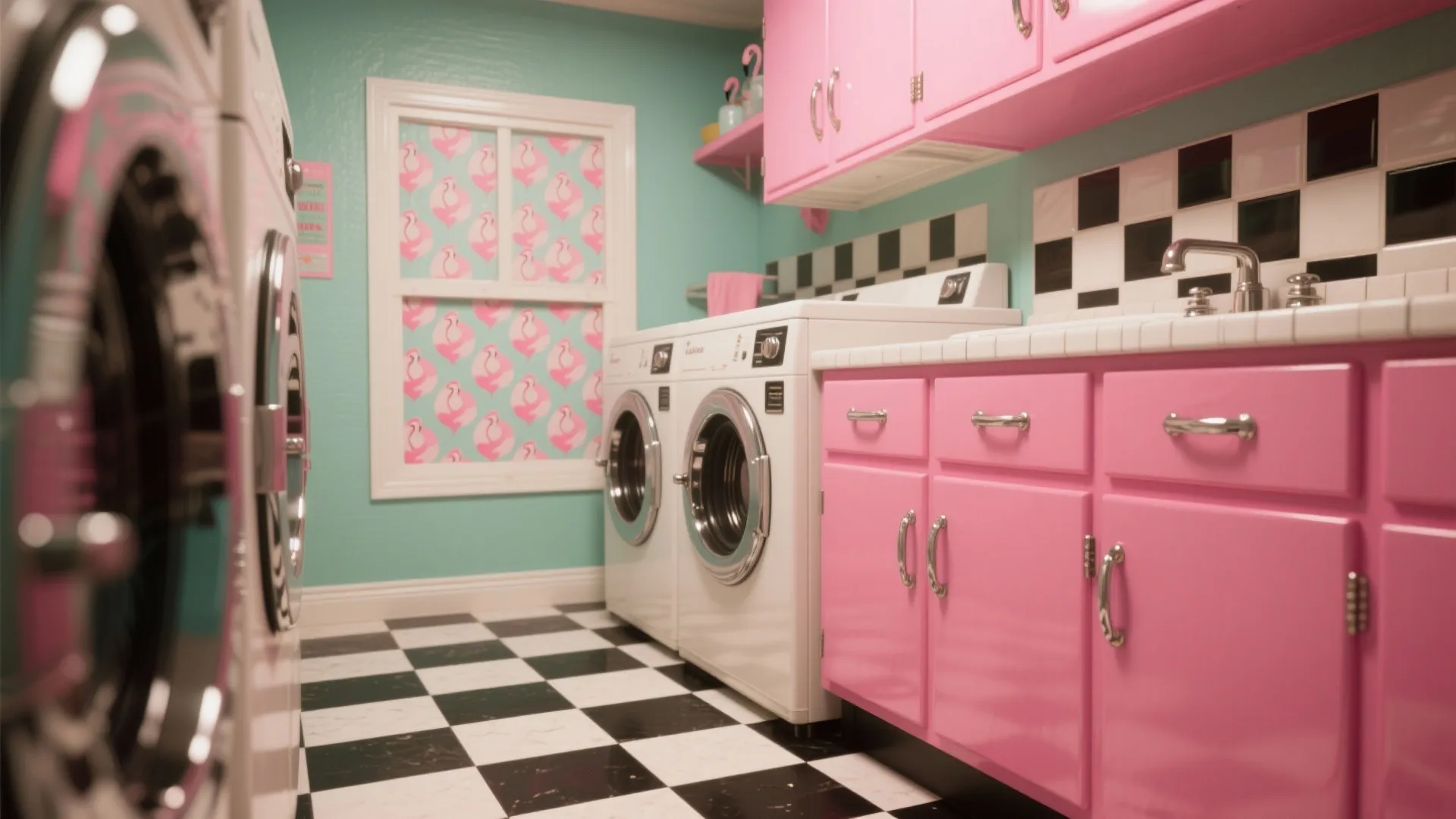 2. Retro Flamingo Vibes