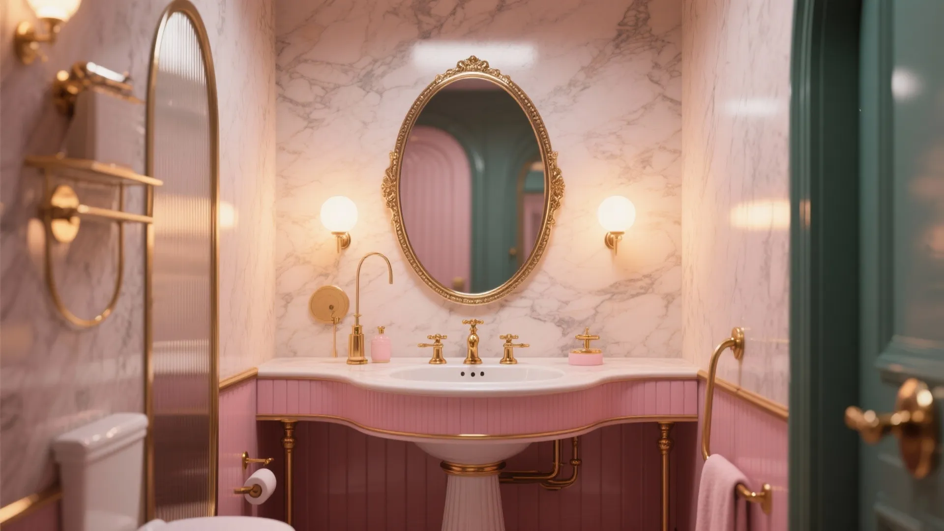 2. Retro Glam with Gold Accents