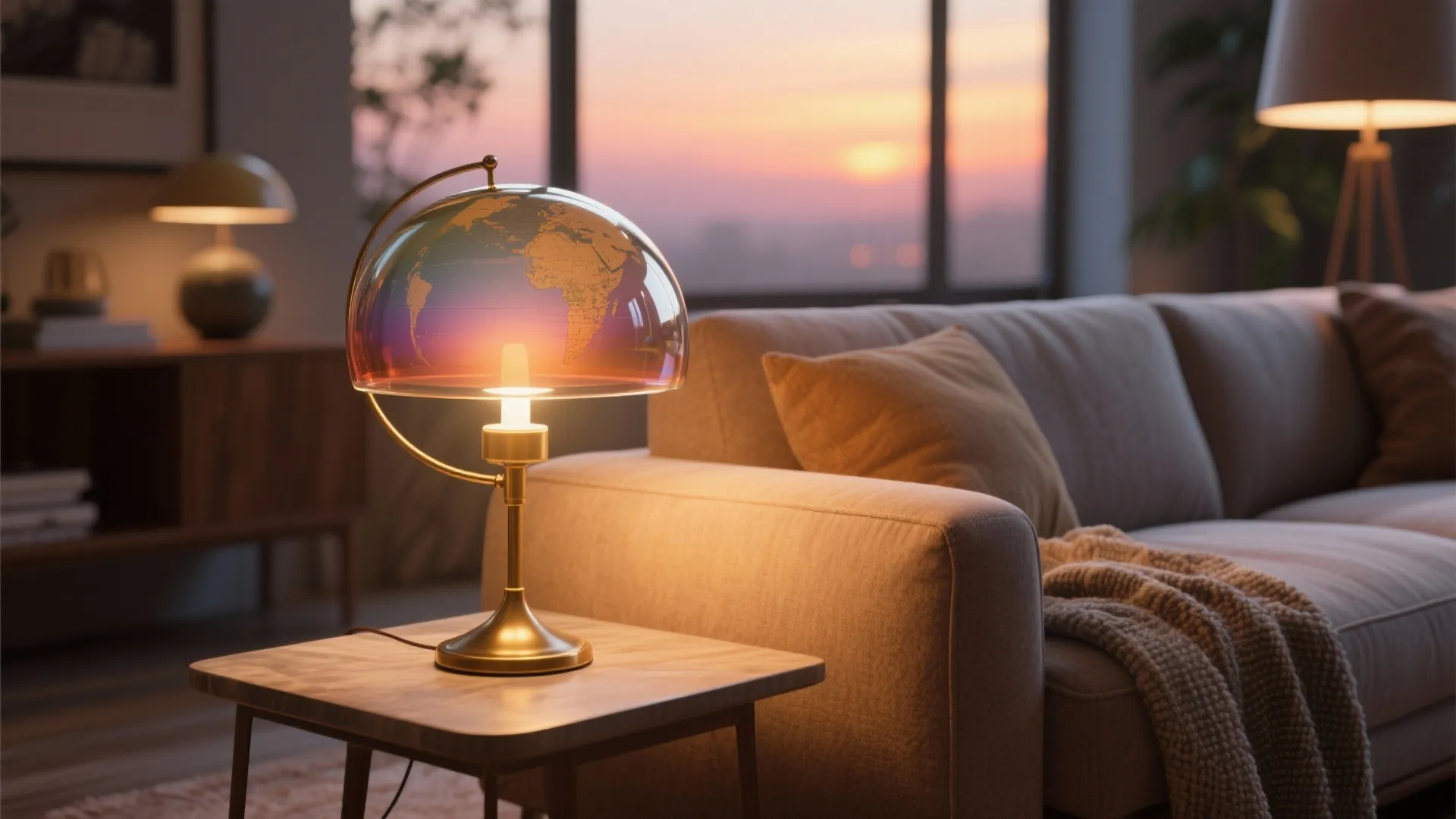 4. Retro Glass Globe Lamp
