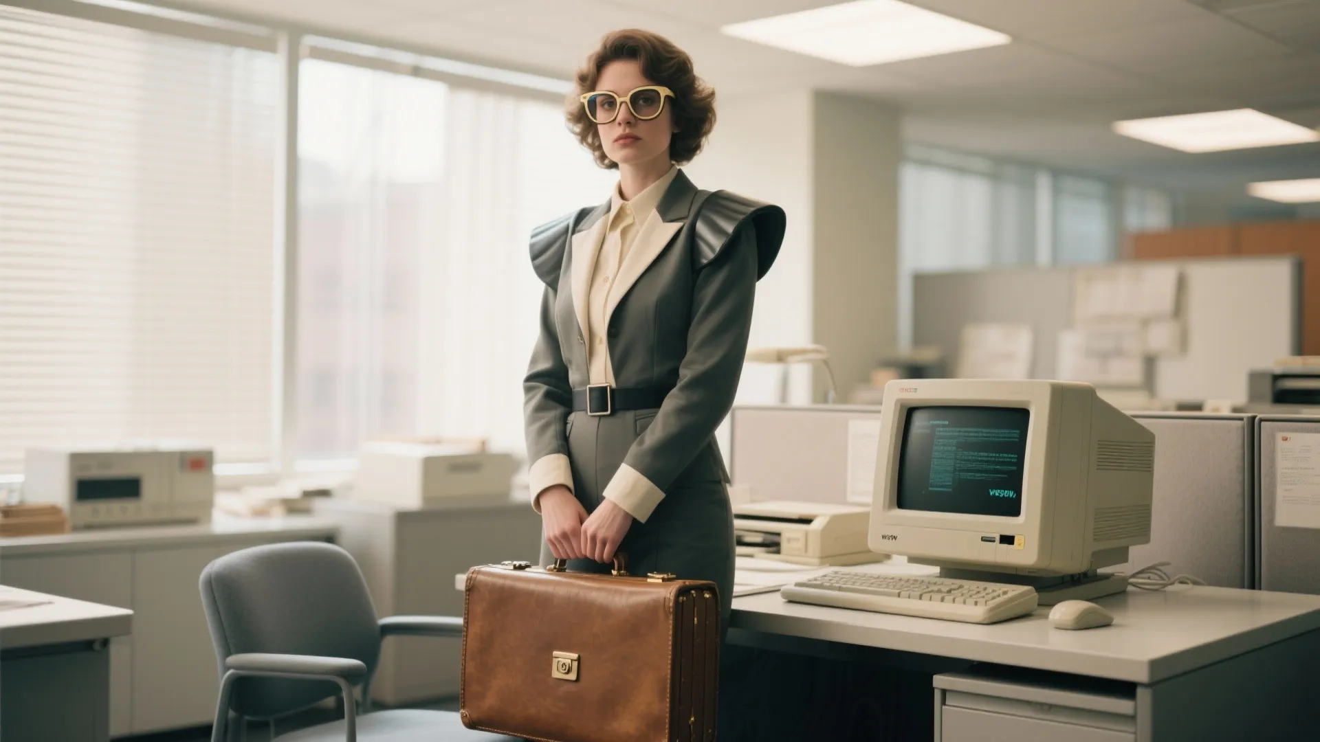 7. Retro Office Worker