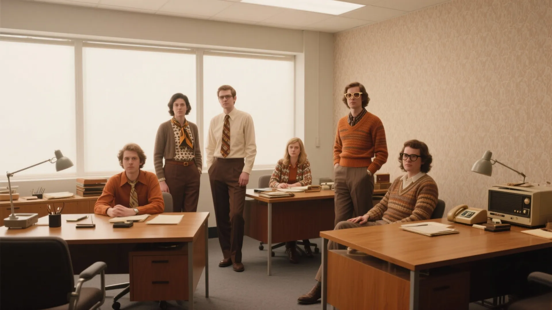 1. Retro Office Squad (1970s-1990s Theme)