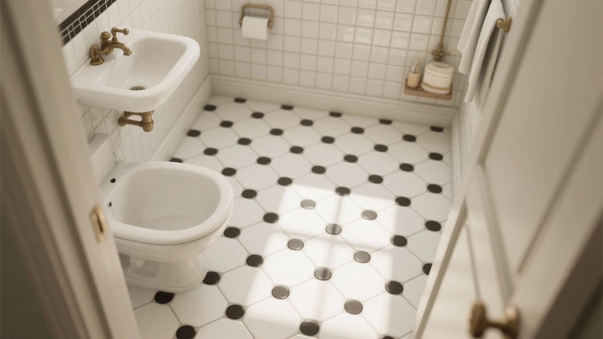 4. Penny Tiles for Retro Charm