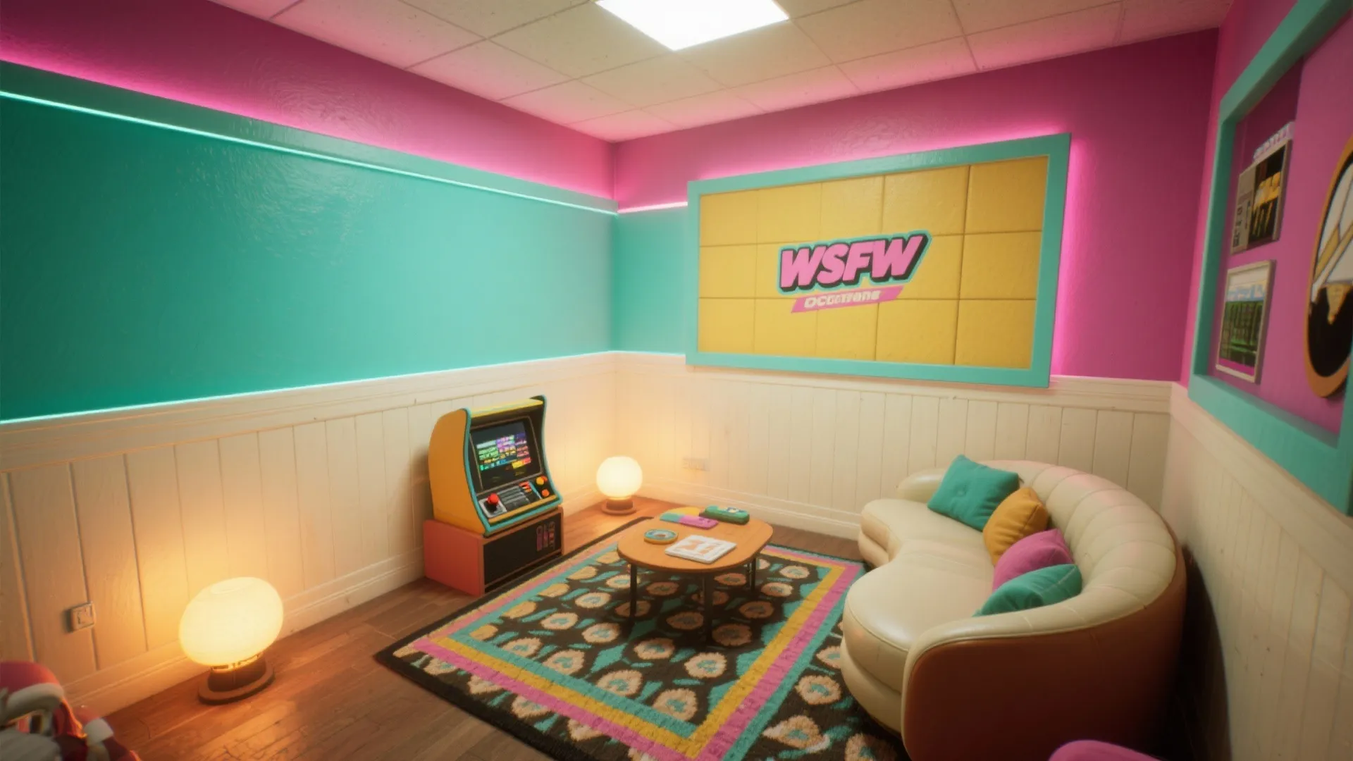 2. Retro Pop: Two-Tone with a Bold Accent