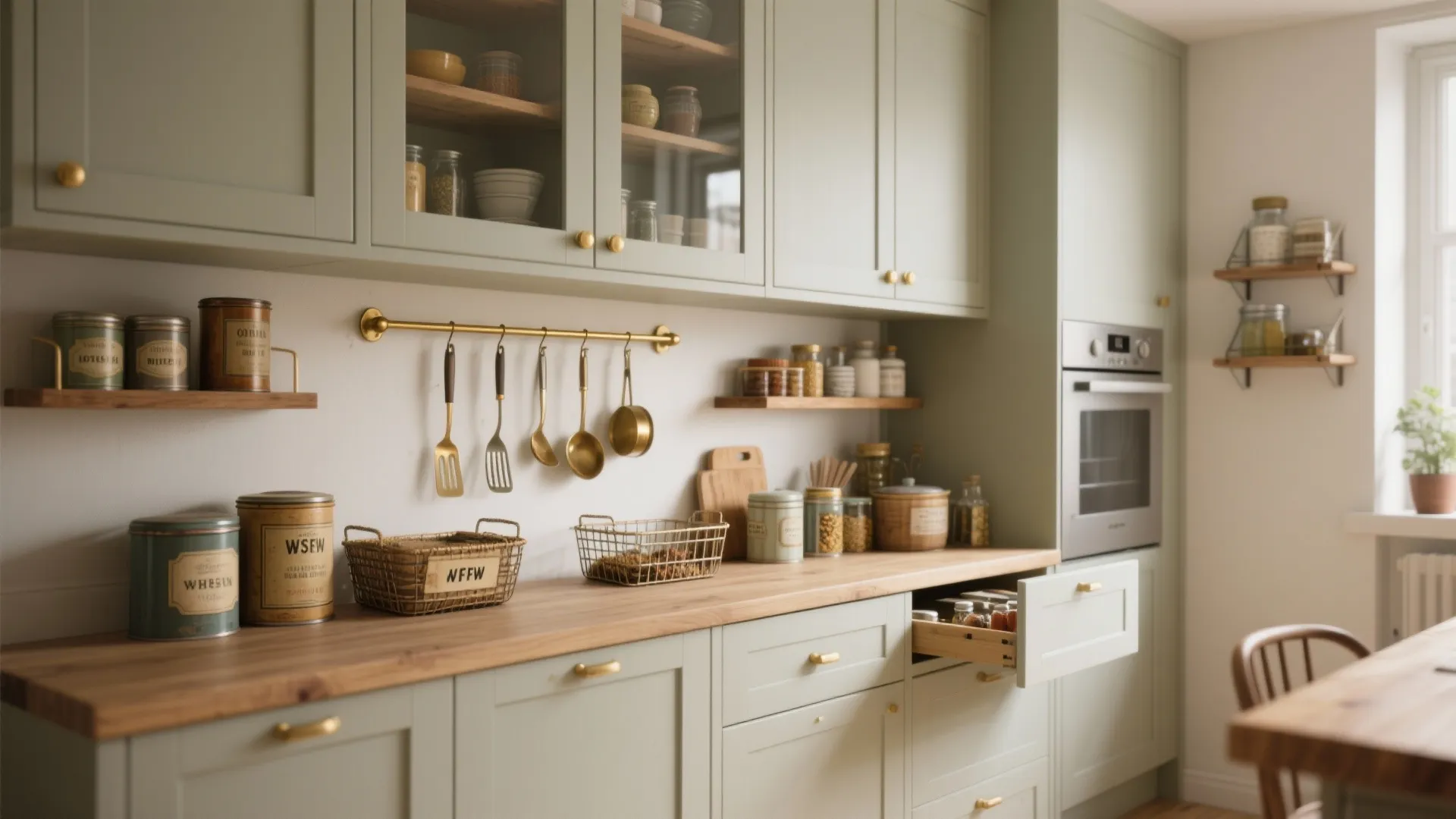 Retro Minimalist Kitchen Storage