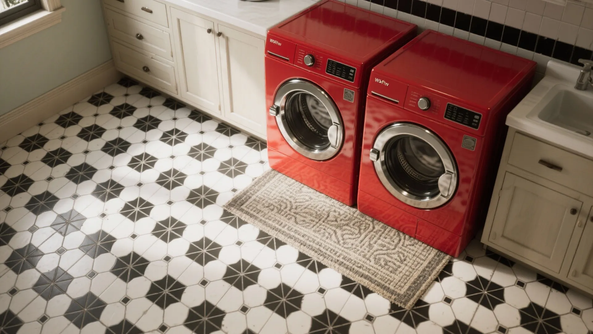 3. Go retro with patterned tiles