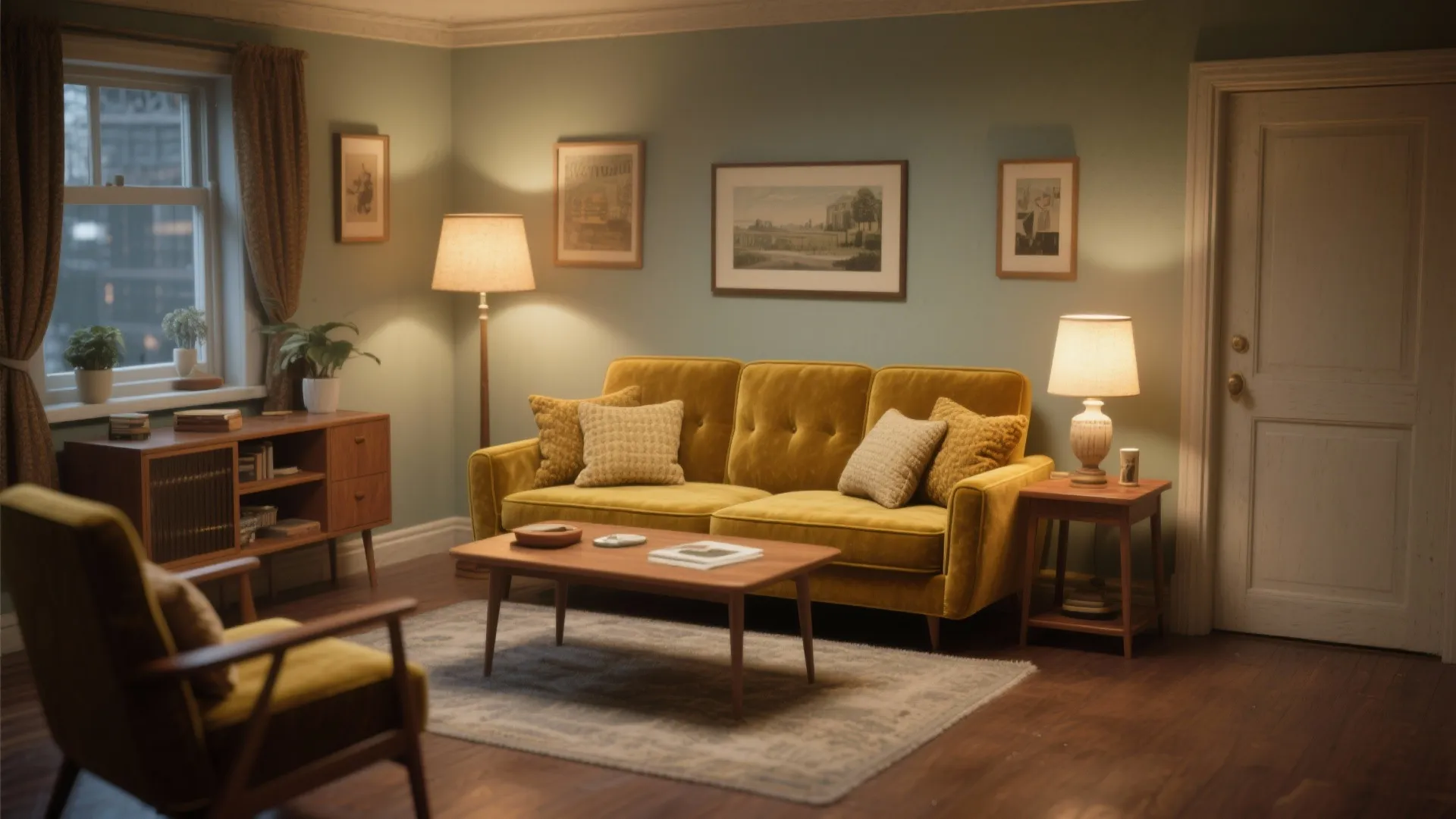 4. Retro Velvet Sofas