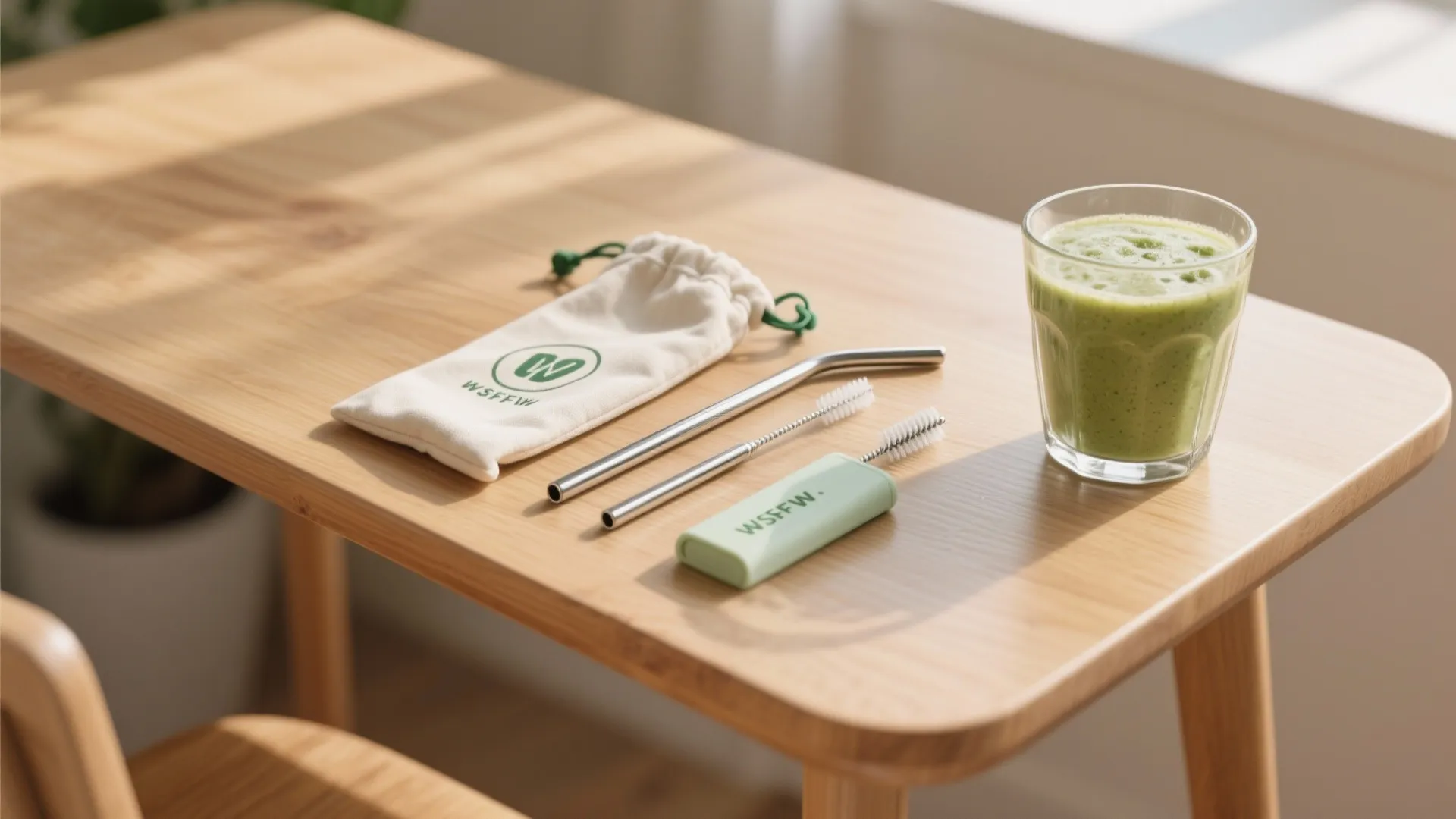 6. Reusable Stainless-Steel Straw Set