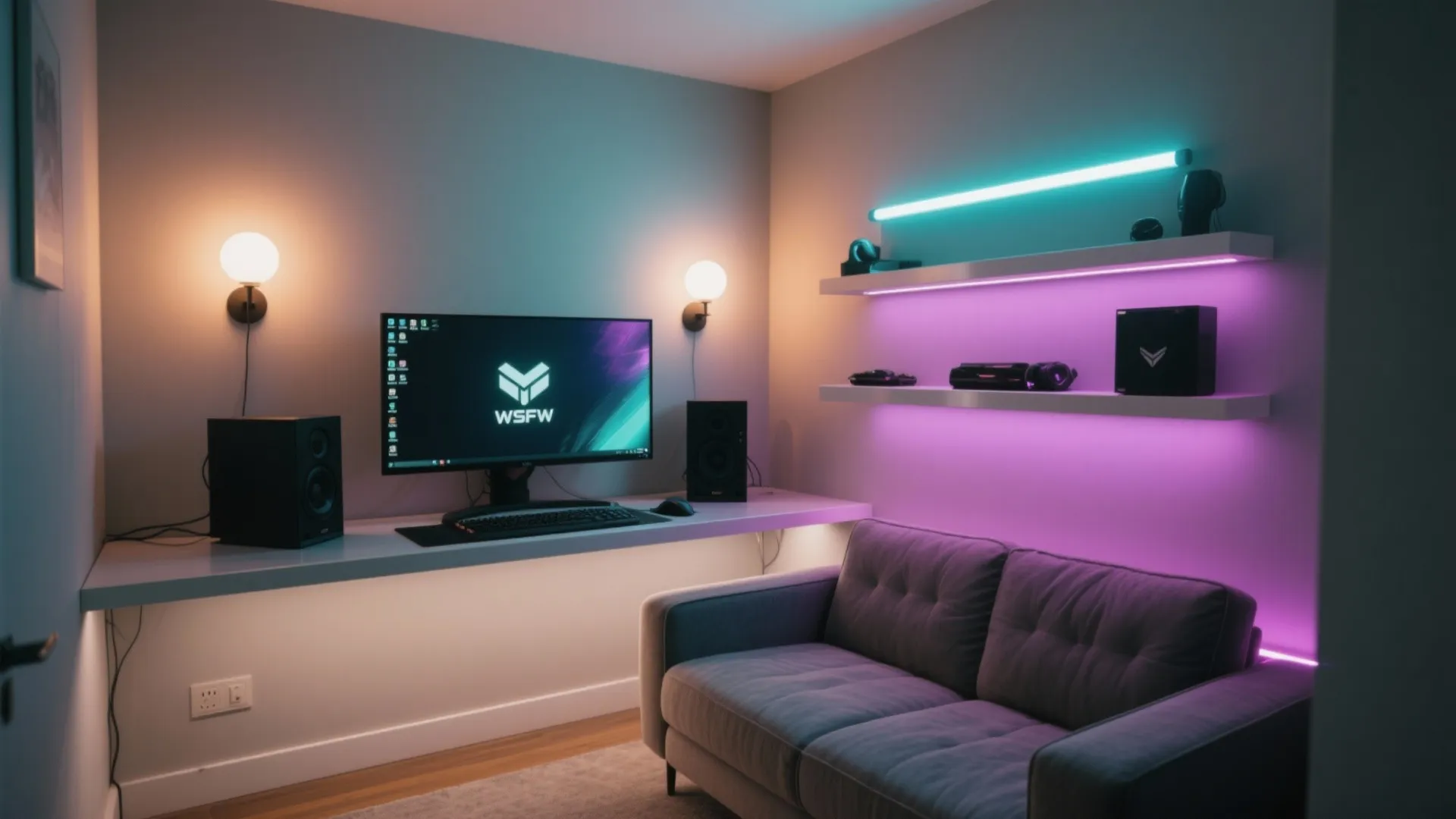 LED Neon and Bias Lighting for Immersive Atmosphere