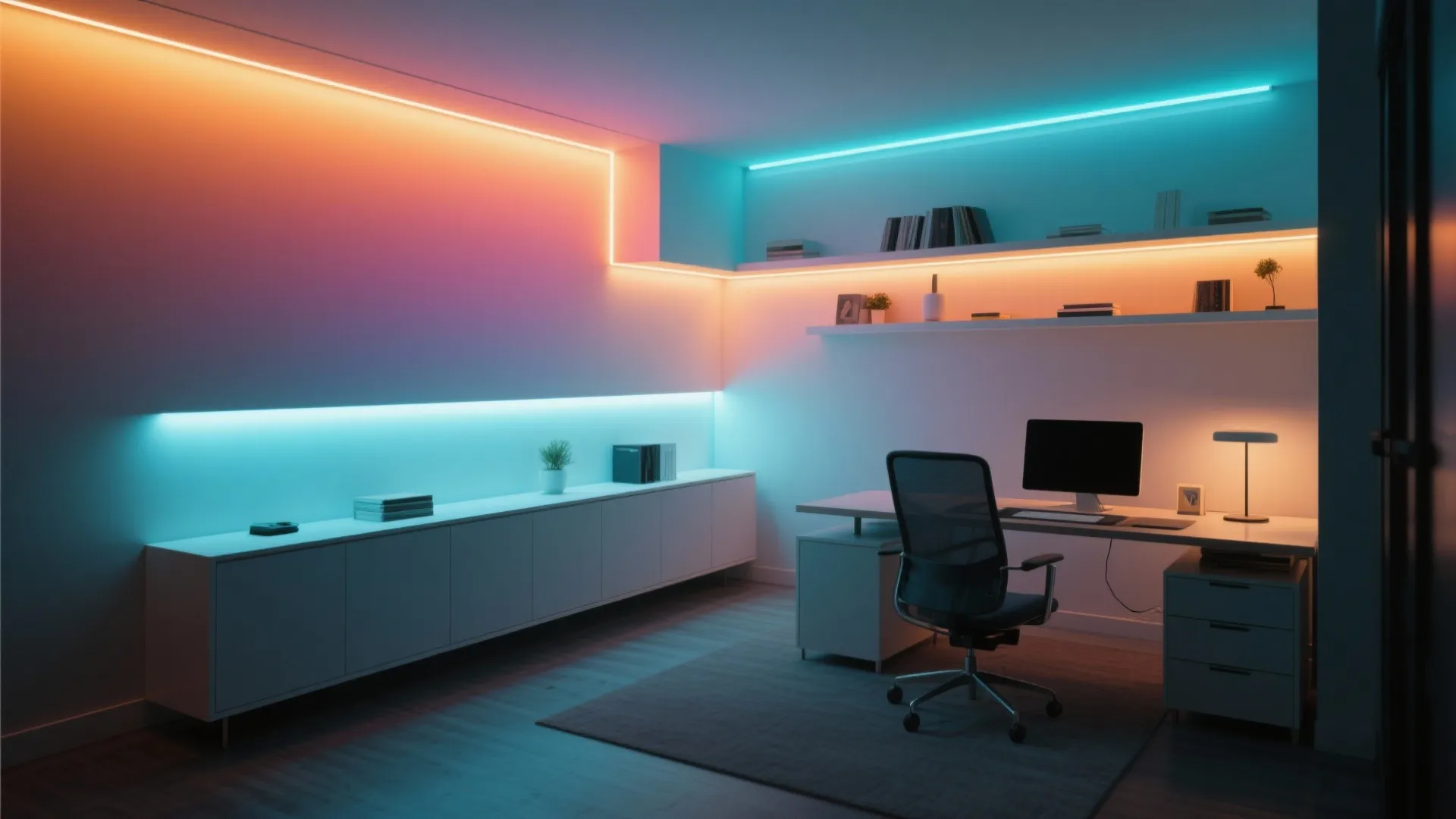 Dynamic Color-Changing Feature Wall