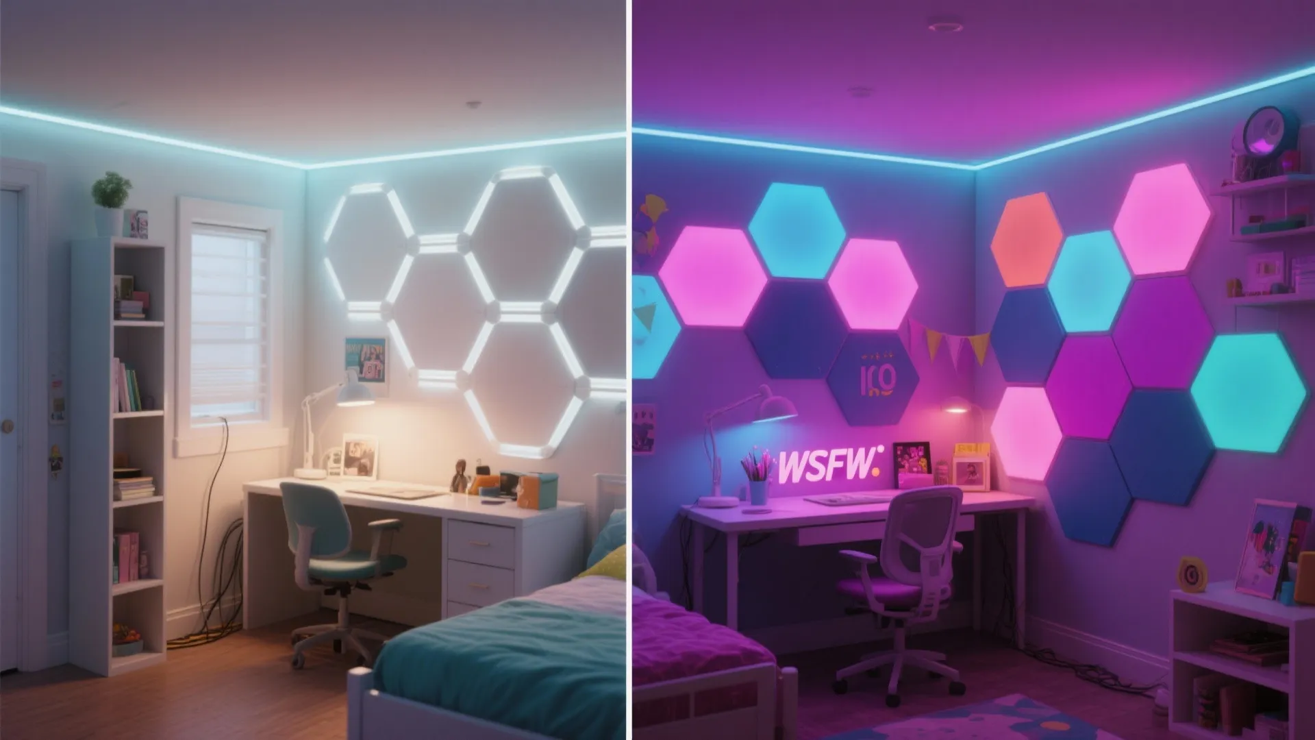 RGBIC Edge-Lit PVC Geometry for Mood Scenes